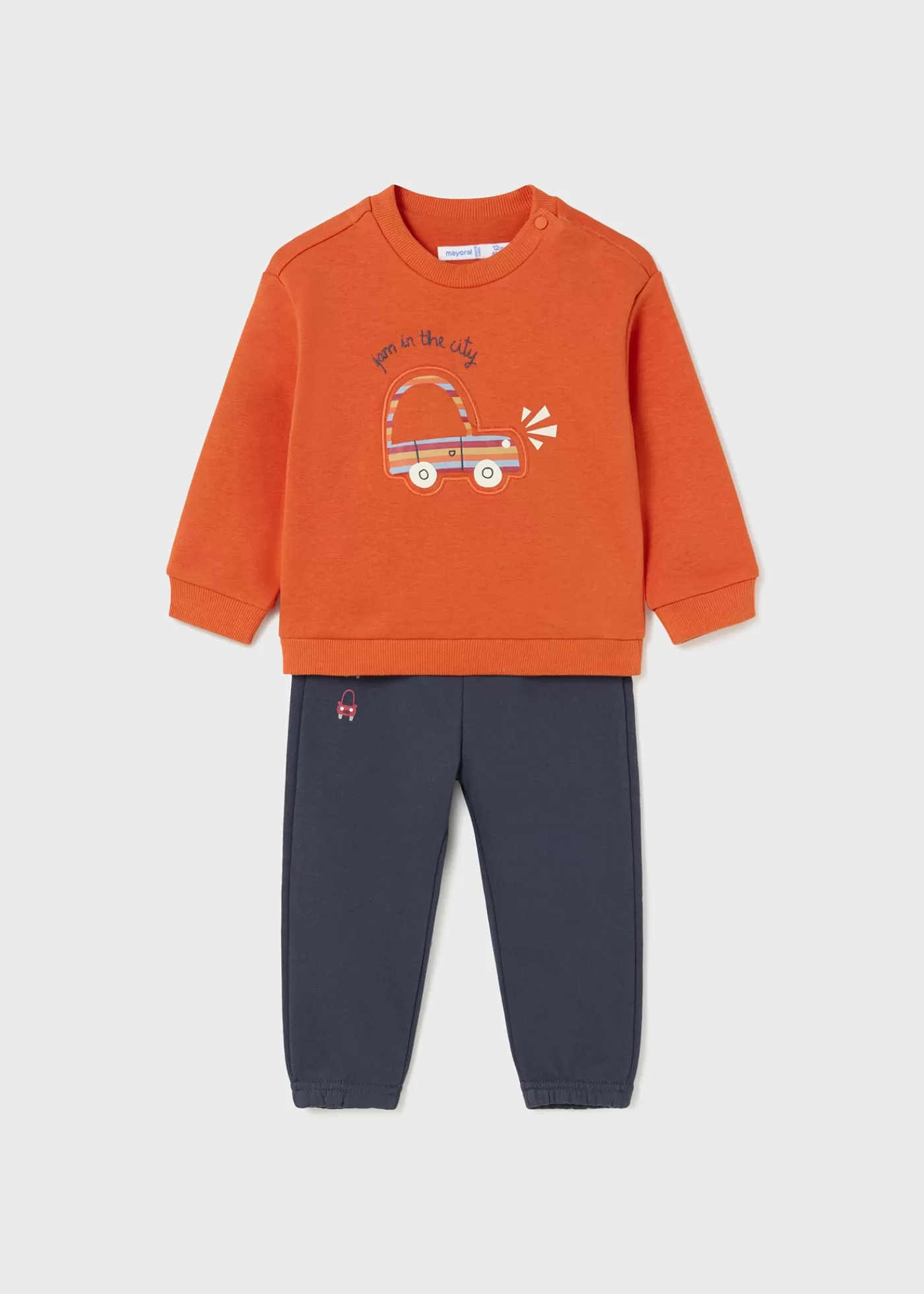 Mayoral Baby 2 Piece Car Tracksuit Orange Best