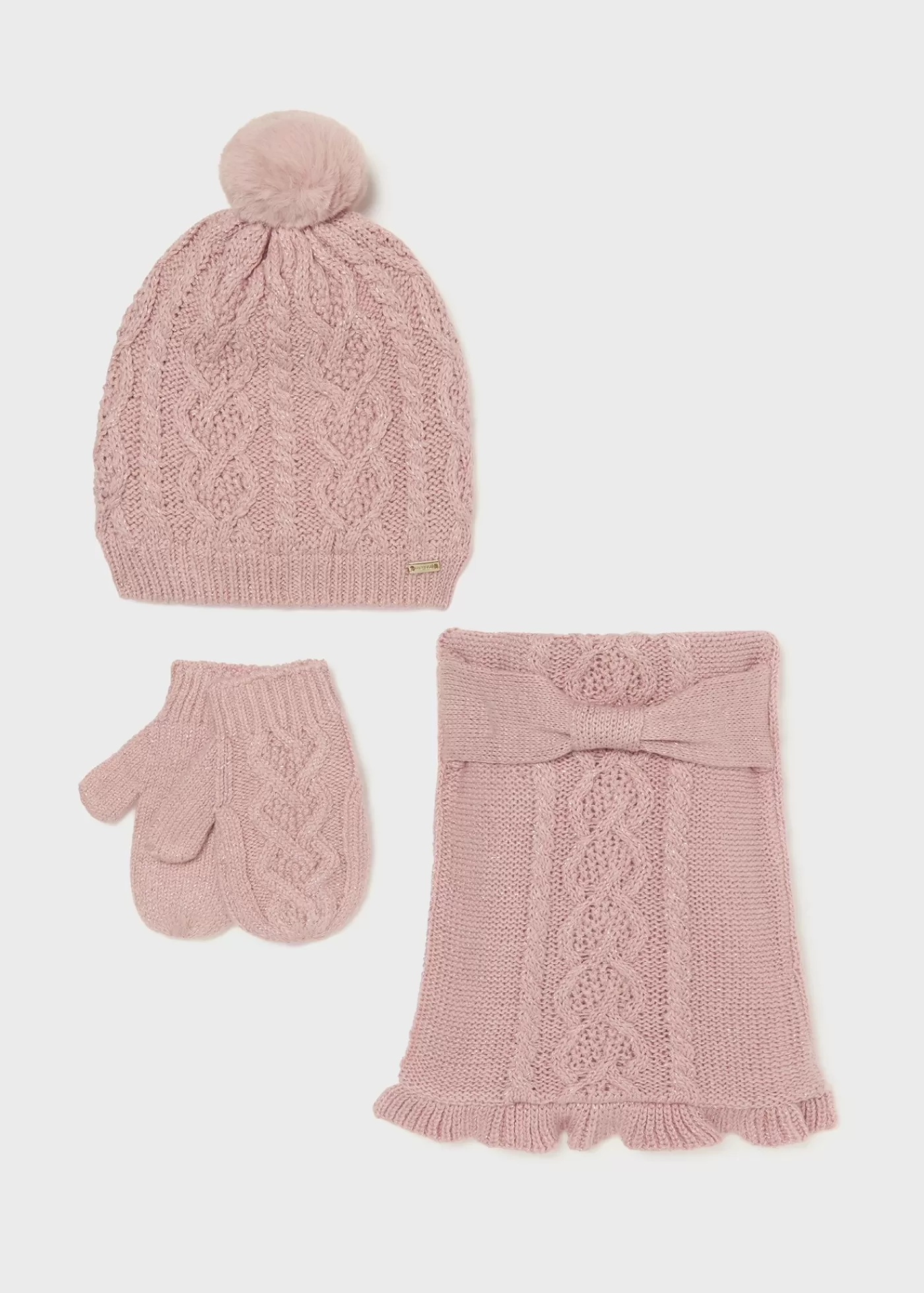 Mayoral Baby 3 Piece Hat and Scarf Set Makeup Best