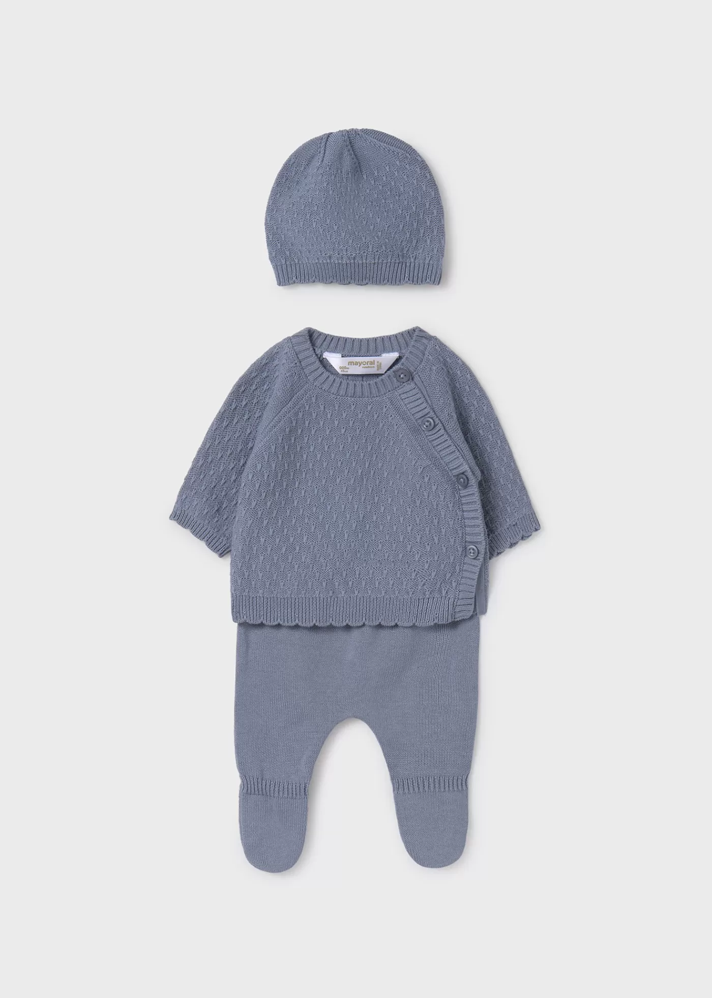 Mayoral Baby 3 Piece Knit Set Dustyblue Sale