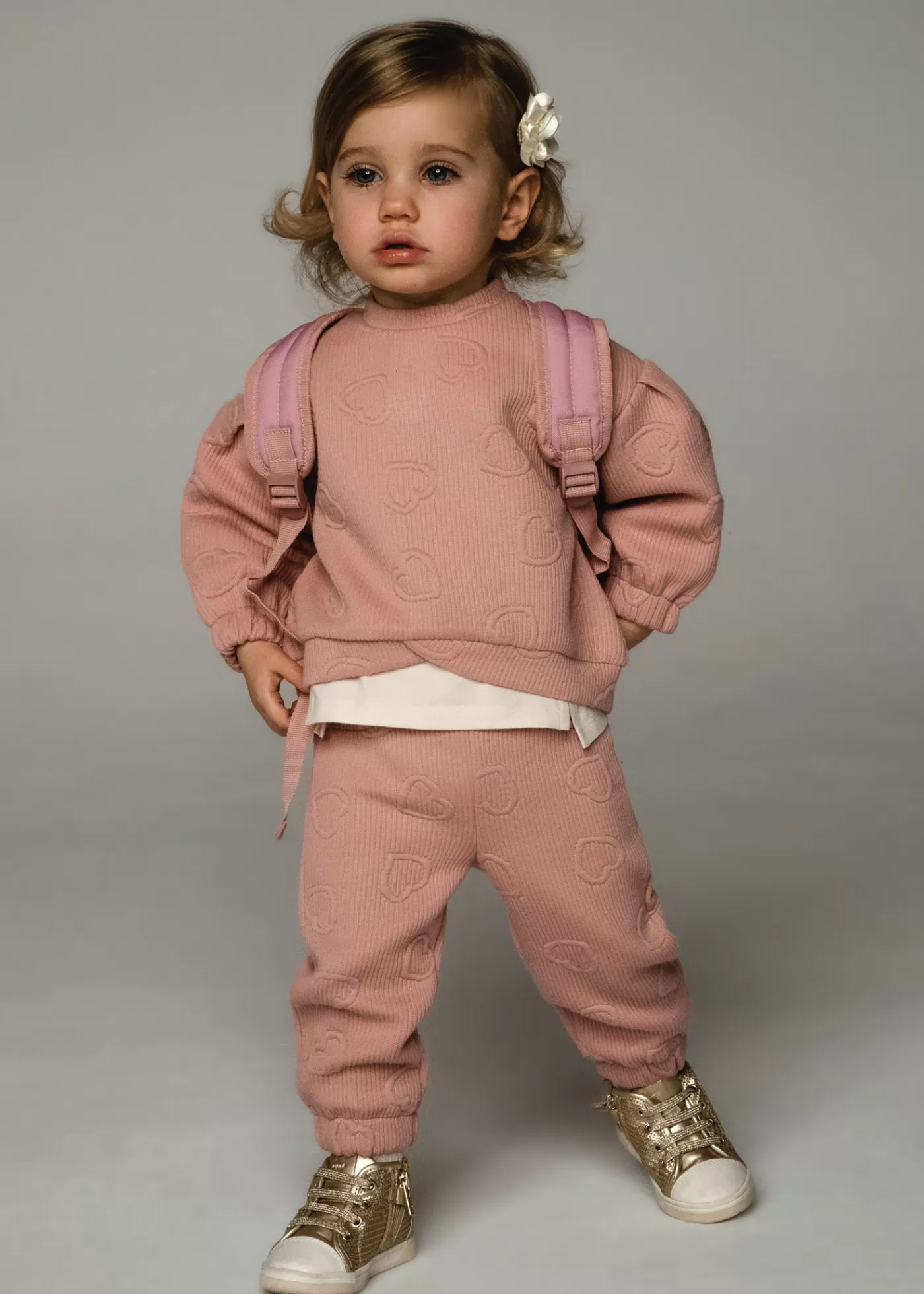 Mayoral Baby 2 Piece Quilted Tracksuit Blush Online