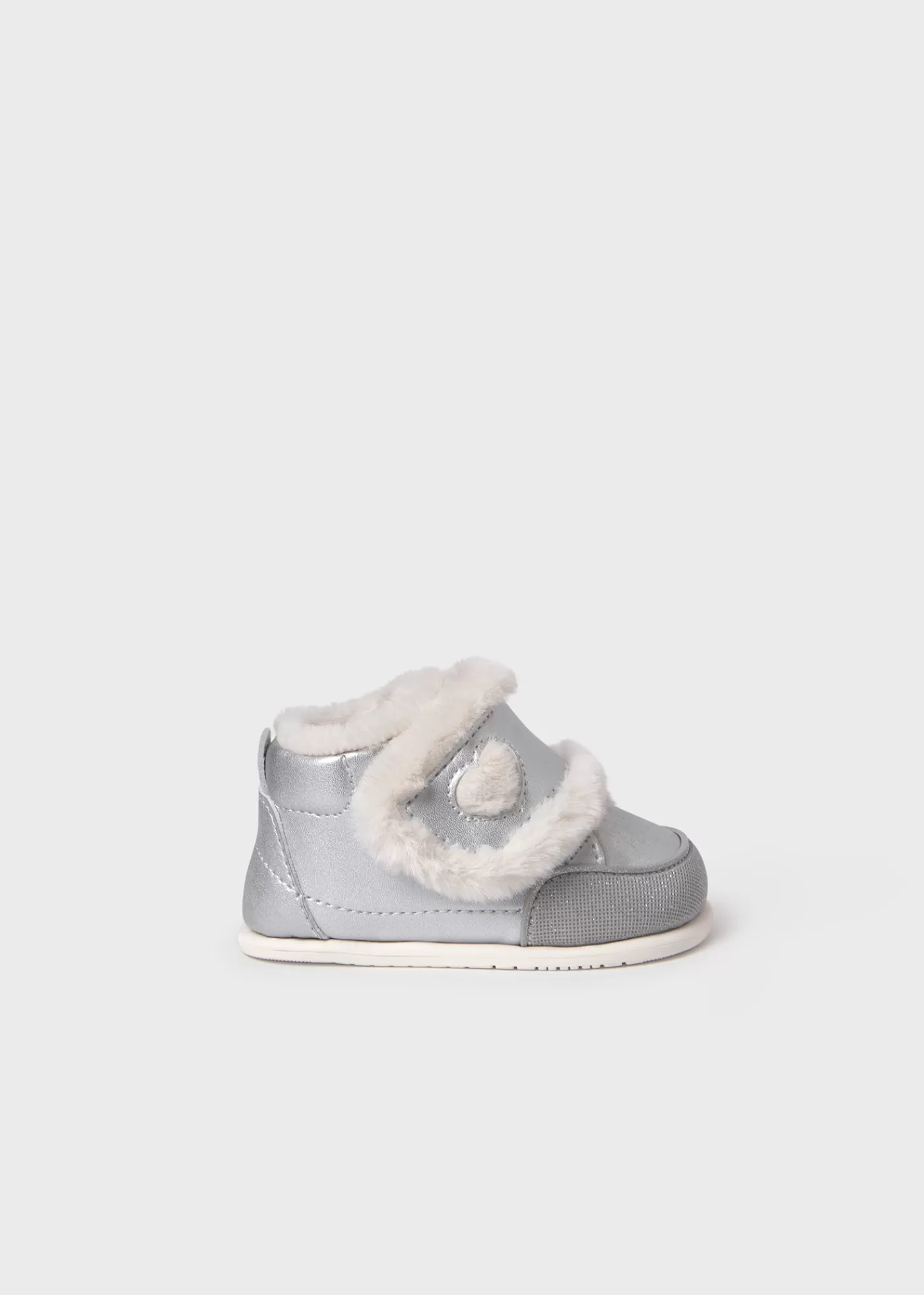 Mayoral Baby Barefoot Fur Lined Ankle Boots Silver Sale