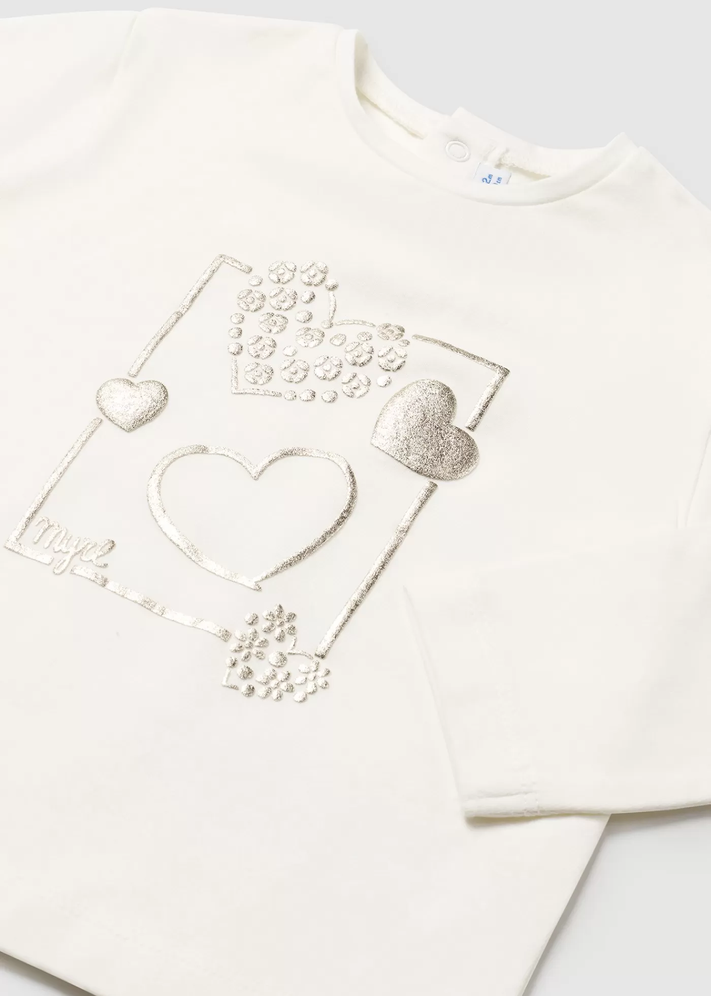 Mayoral Baby Basic Heart T-Shirt Offwhite Clearance