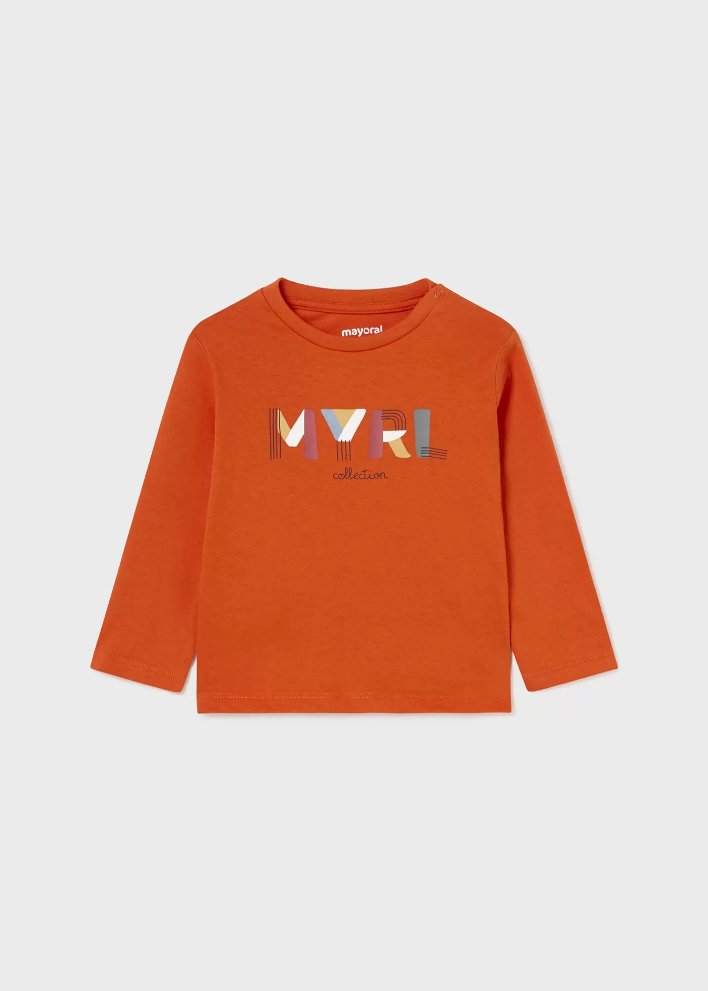 Mayoral Baby Basic Letters T-Shirt Orange Hot