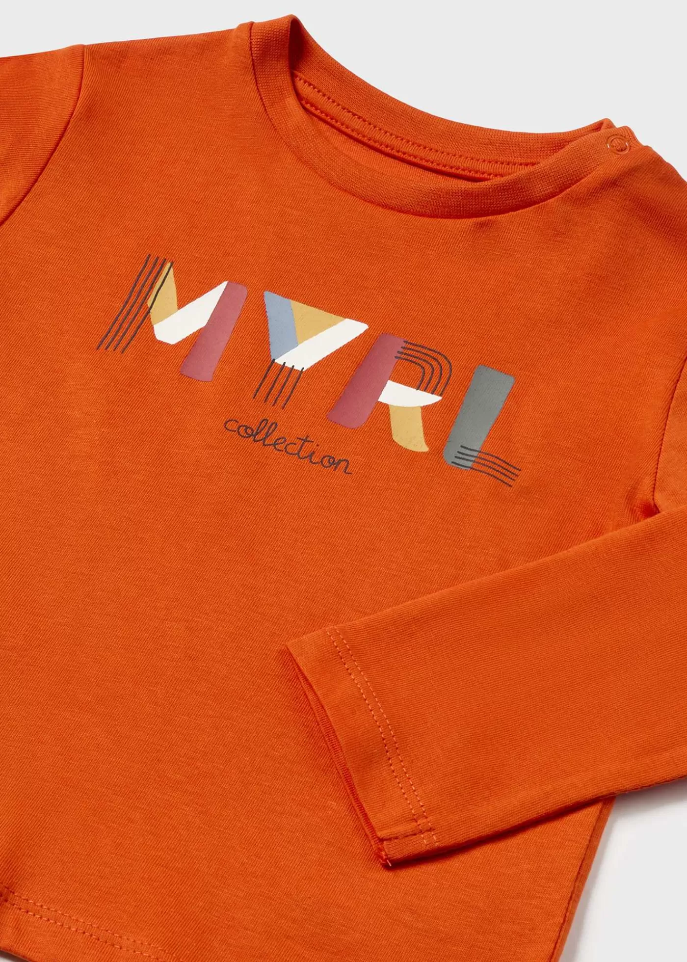 Mayoral Baby Basic Letters T-Shirt Orange Hot