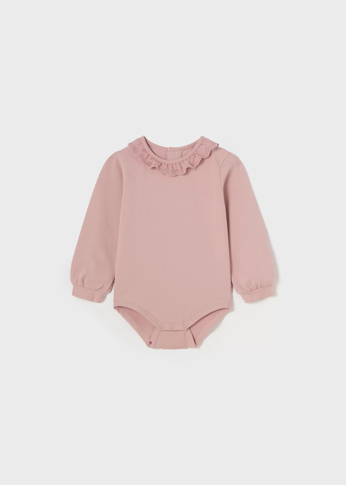 Mayoral Baby Basic Ruffle Bodysuit Blush Outlet