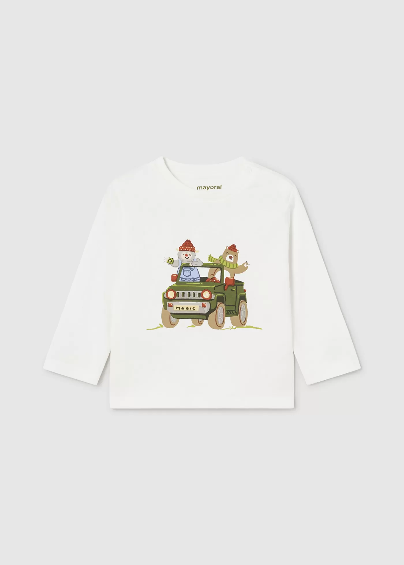 Mayoral Baby Car T-Shirt Cream Store