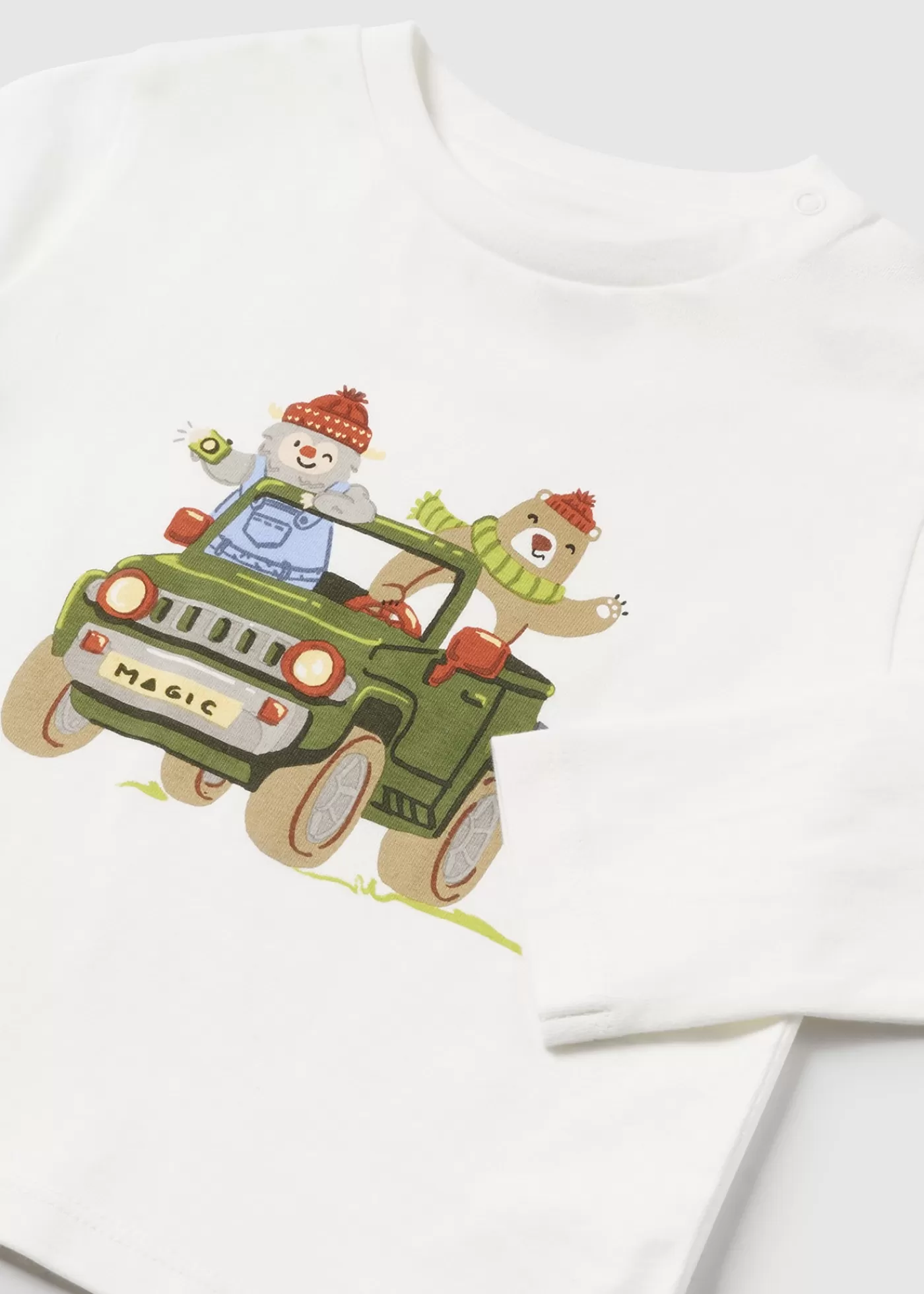 Mayoral Baby Car T-Shirt Cream Store