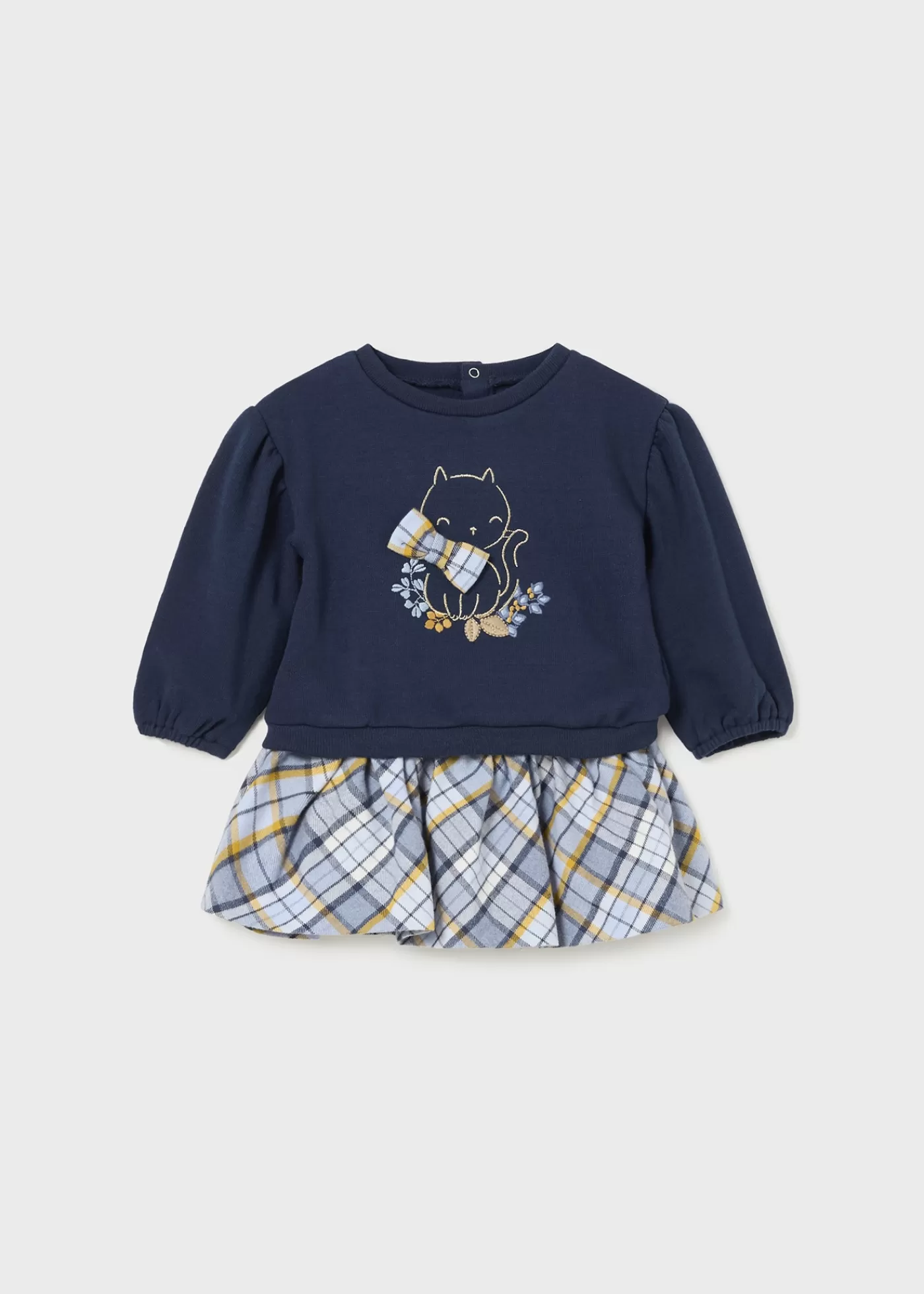 Mayoral Baby Checked Skirt and Sweater Set Night Clearance