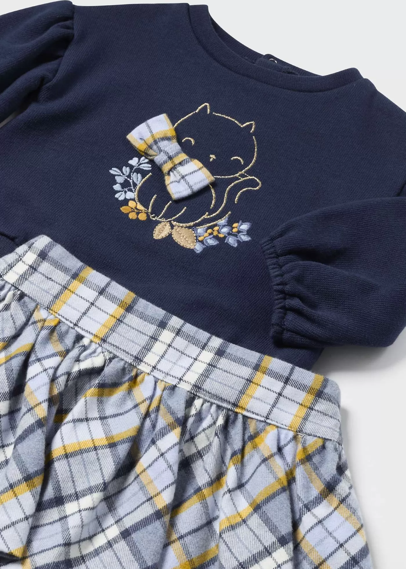 Mayoral Baby Checked Skirt and Sweater Set Night Clearance