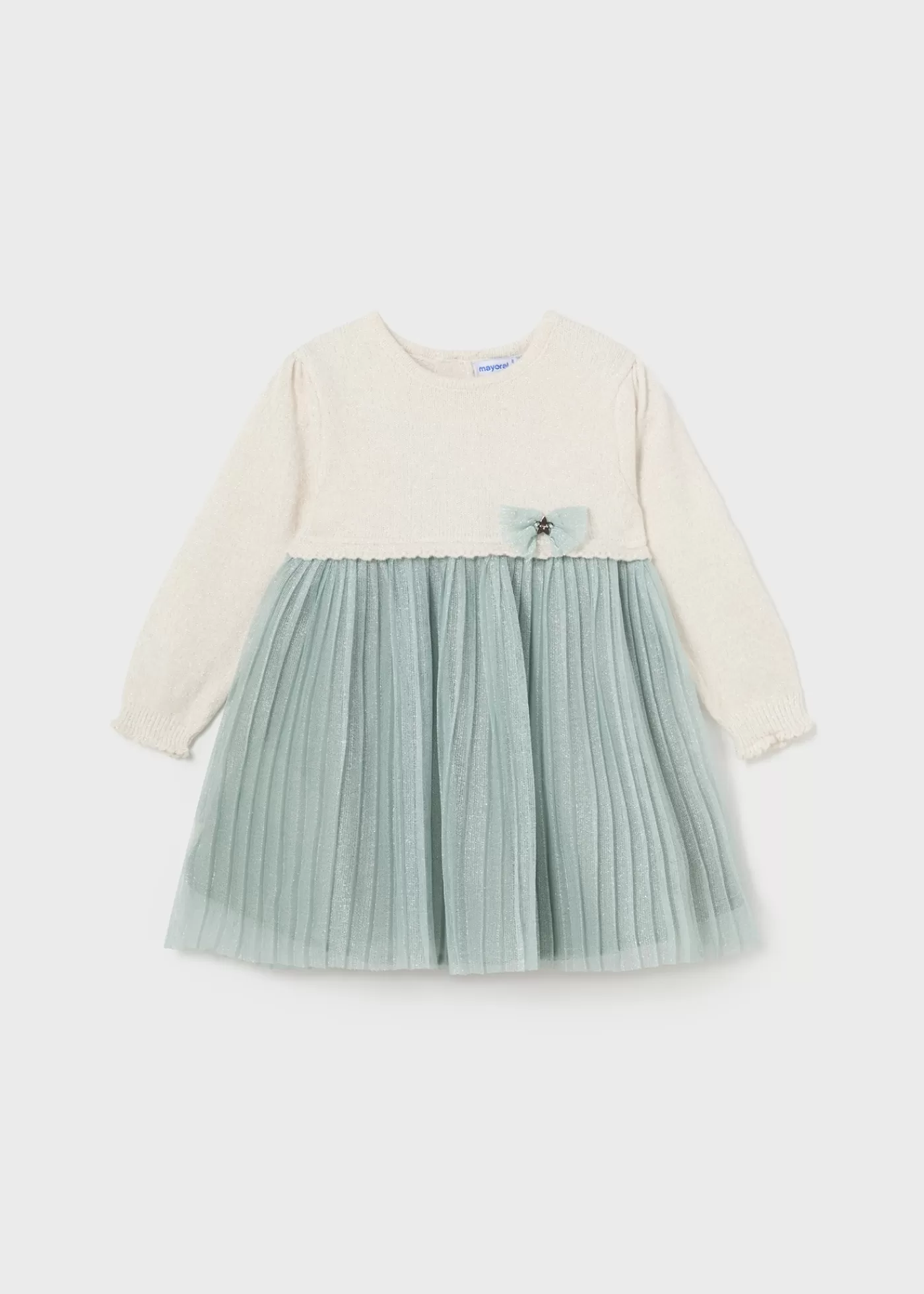 Mayoral Baby Combined Pleated Dress Jade Discount