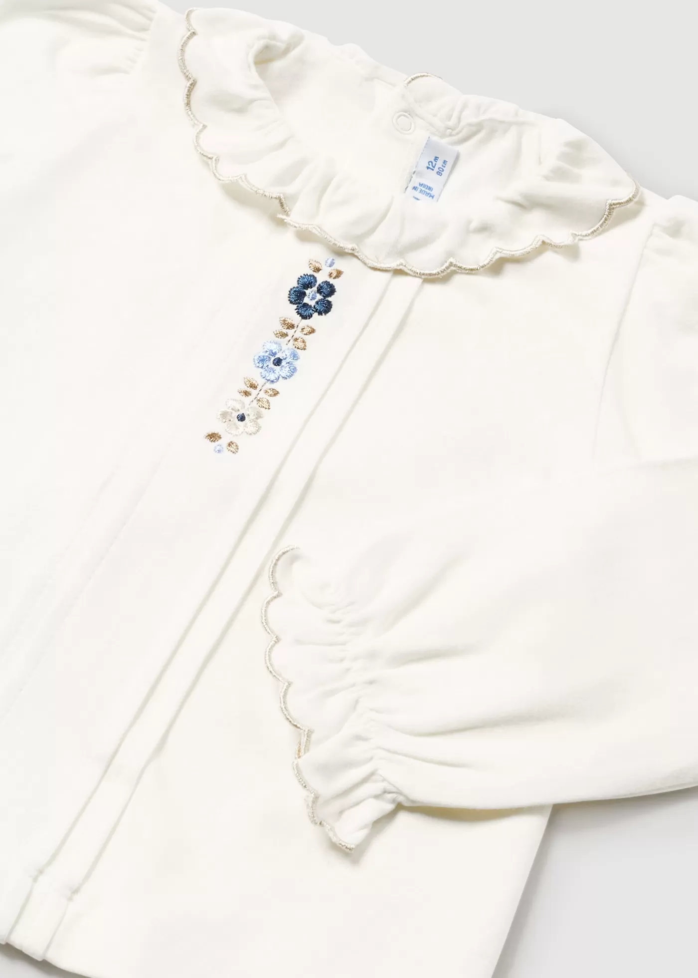 Mayoral Baby Embroidered Floral Blouse Crudo-Noche Outlet