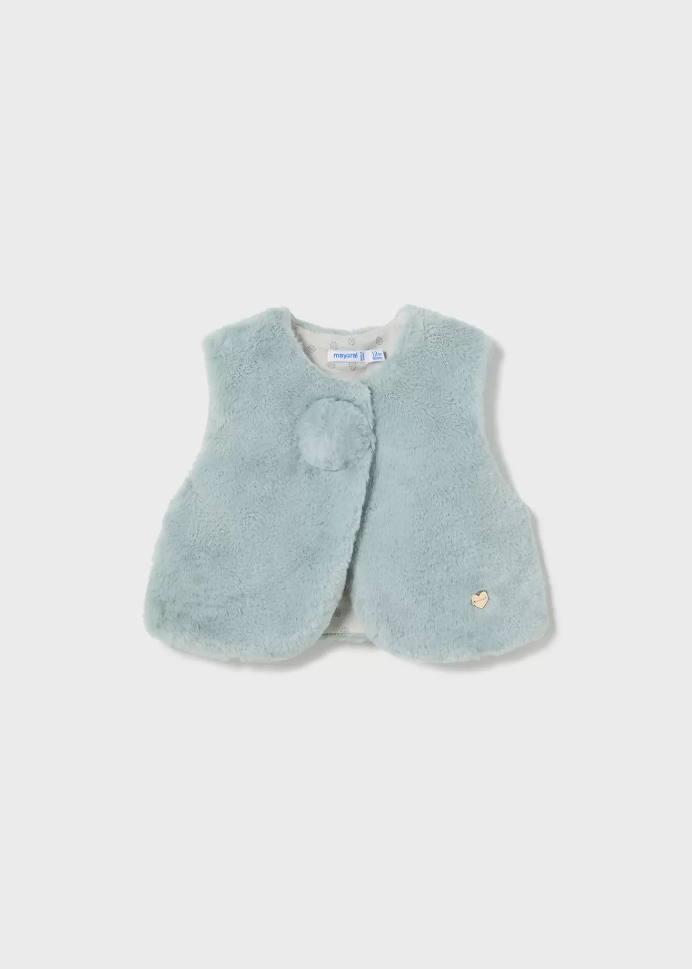 Mayoral Baby Faux Fur Vest Jade Discount