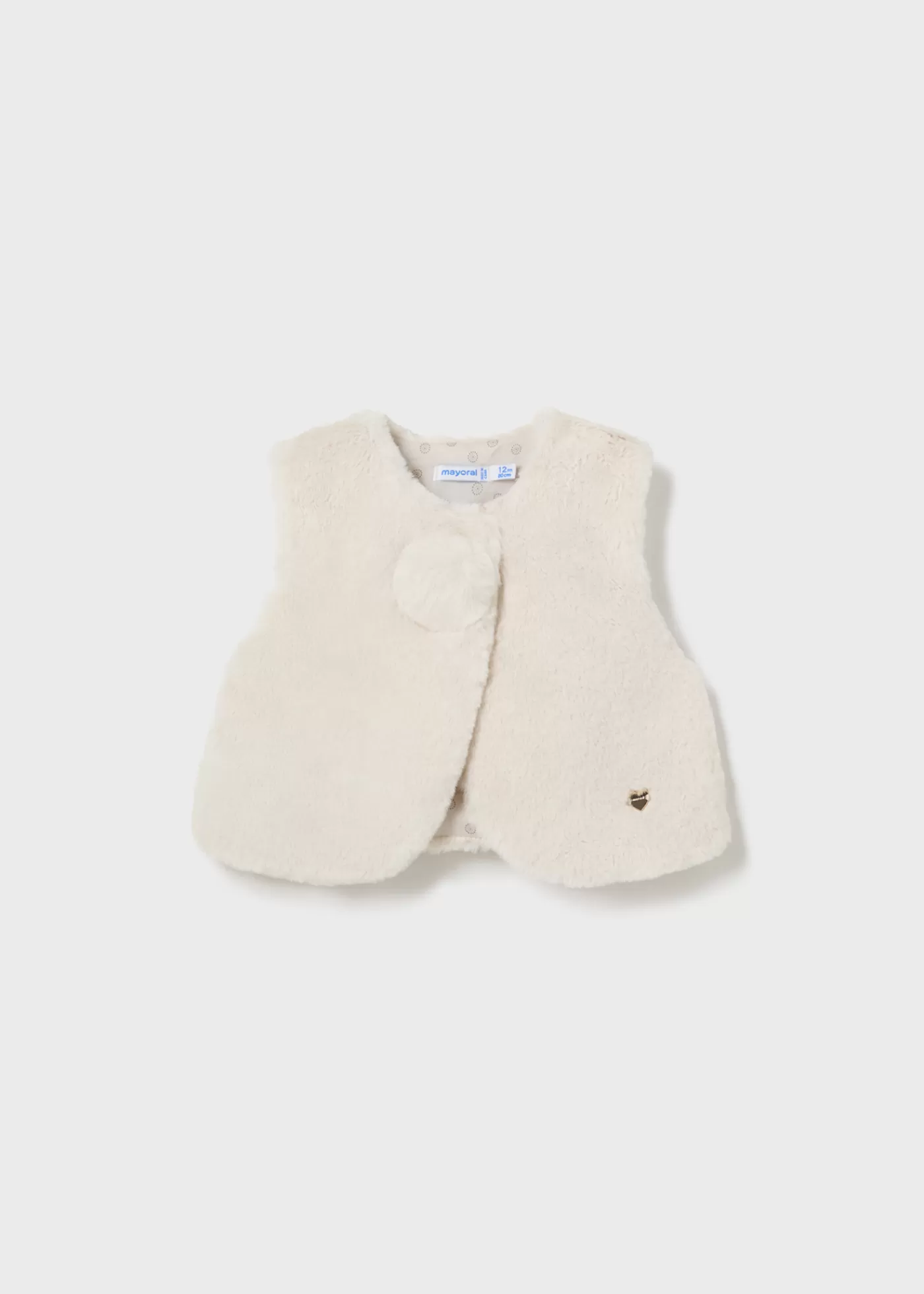 Mayoral Baby Faux Fur Vest Chickpea Cheap