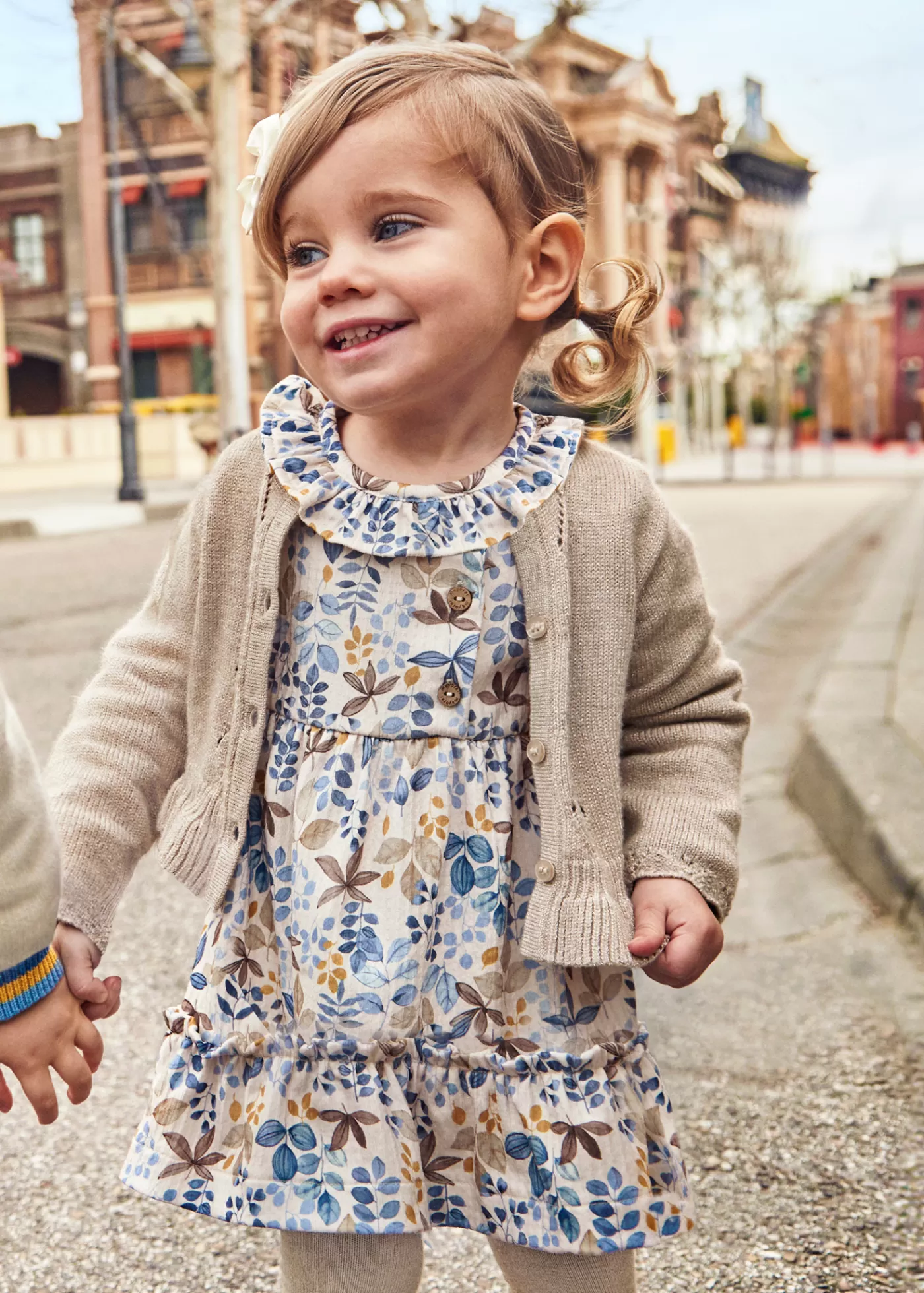 Mayoral Baby Floral Print Dress Heather-chickpea Online