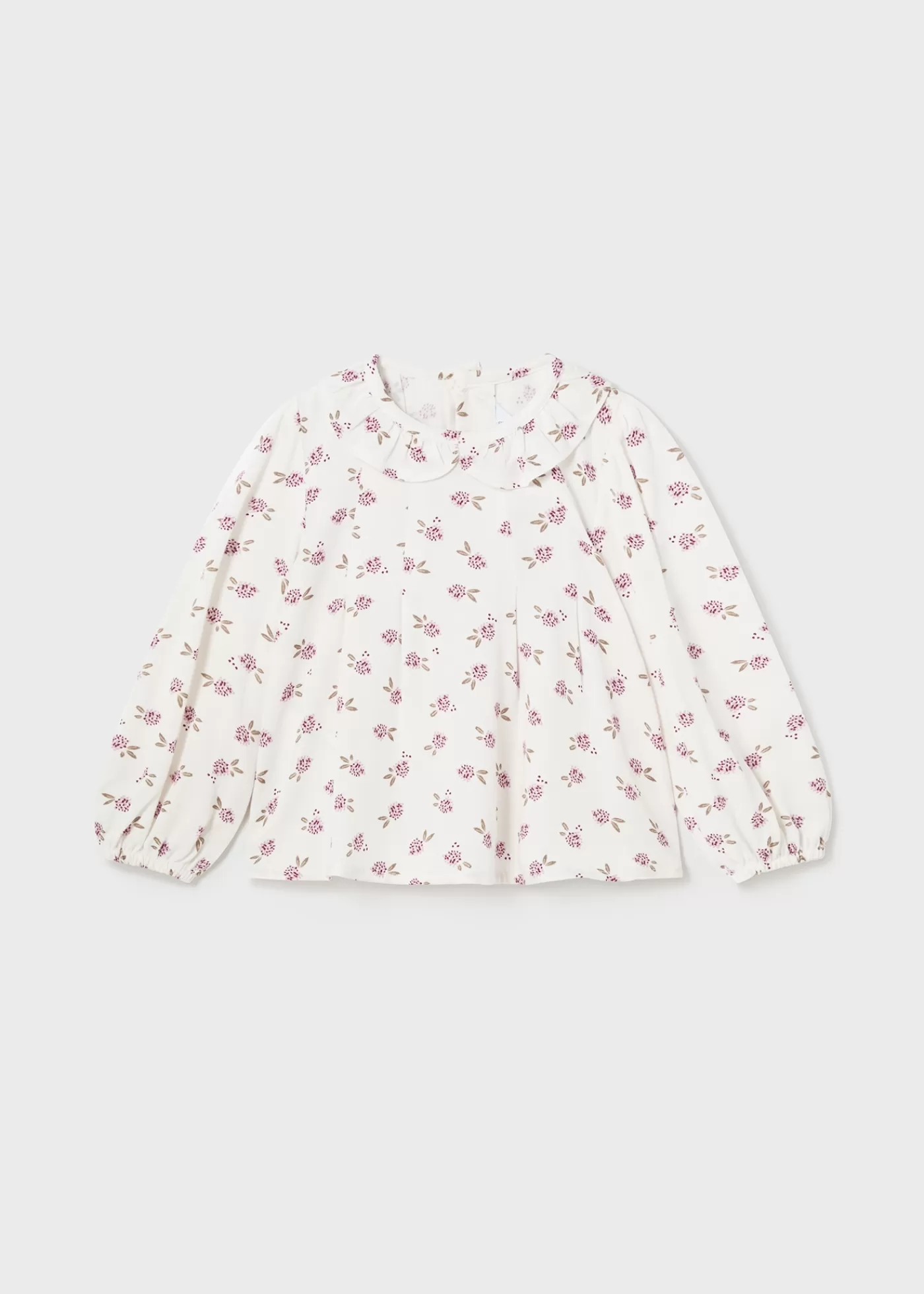 Mayoral Baby Floral Ruffle Collar Blouse 0 Flash Sale