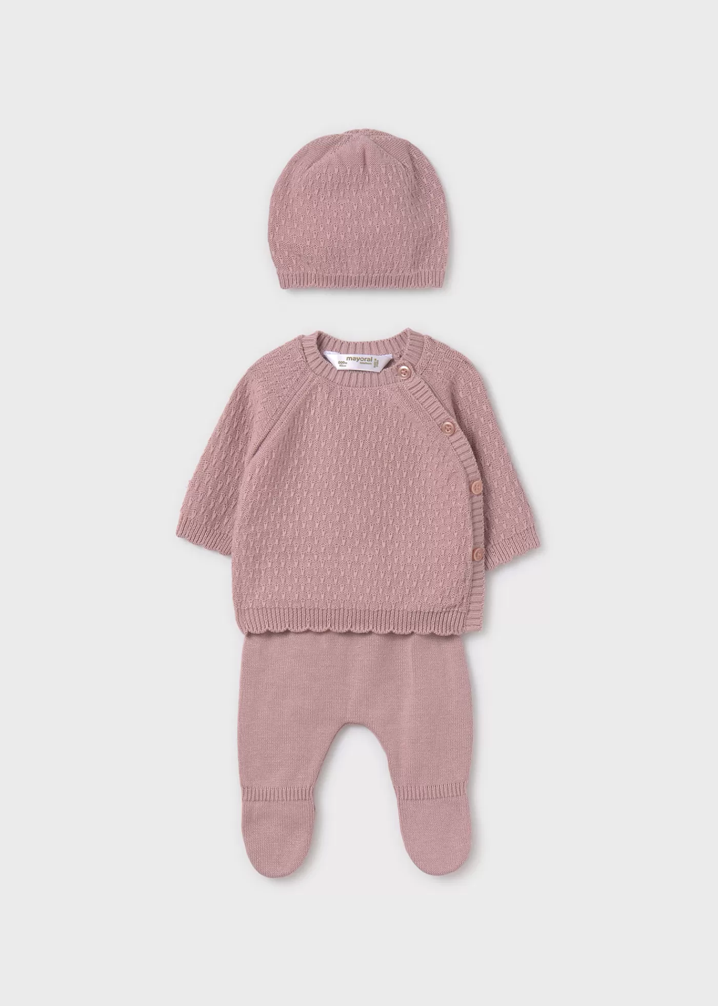 Mayoral Baby gift 3 piece knit set Rose Hot