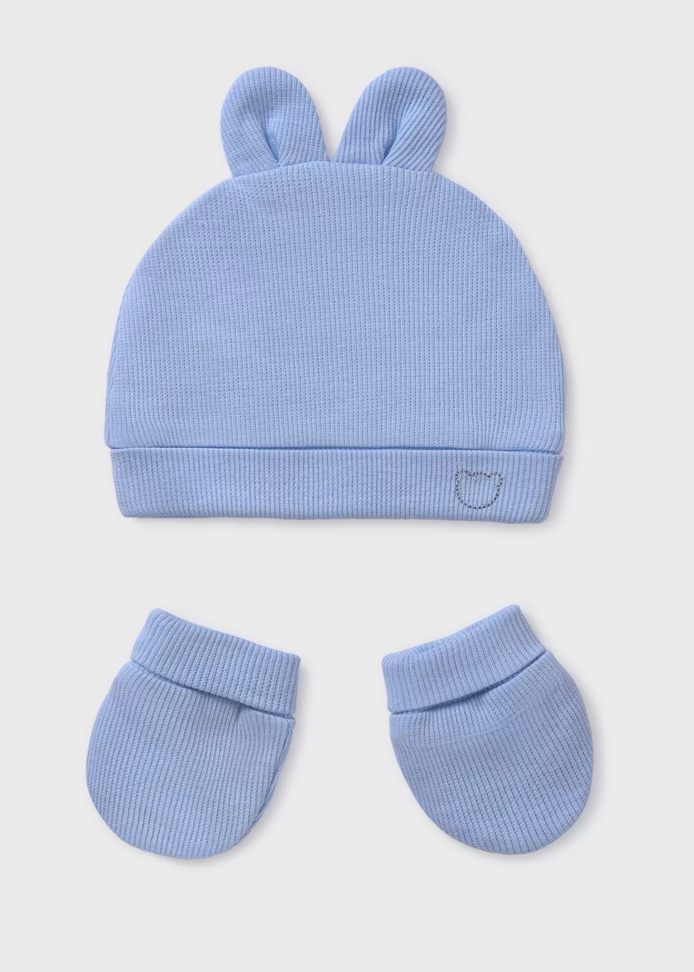 Mayoral Baby Hat and Mittens Set Better Cotton Sky Cheap