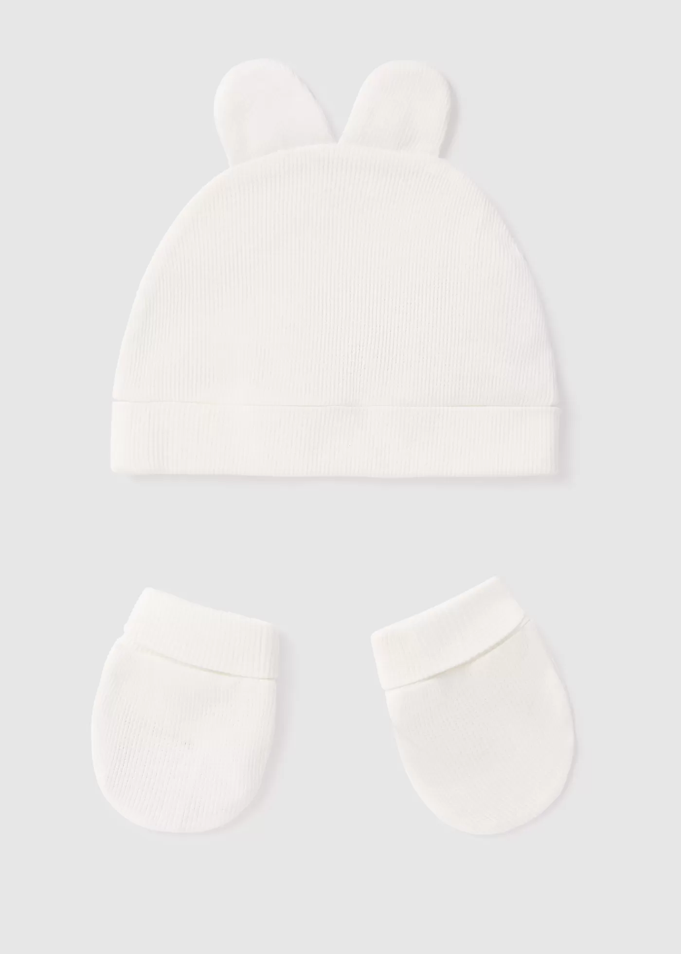 Mayoral Baby Hat and Mittens Set Better Cotton Offwhite Cheap