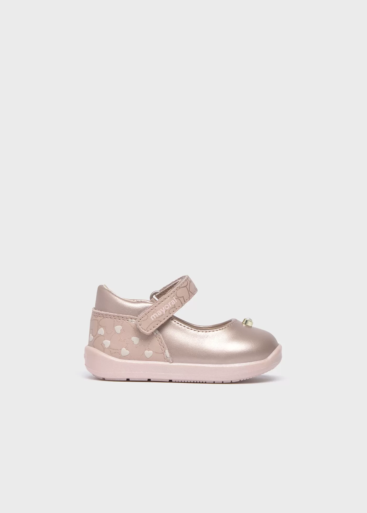 Mayoral Baby Heart Mary Janes PinkGold Sale