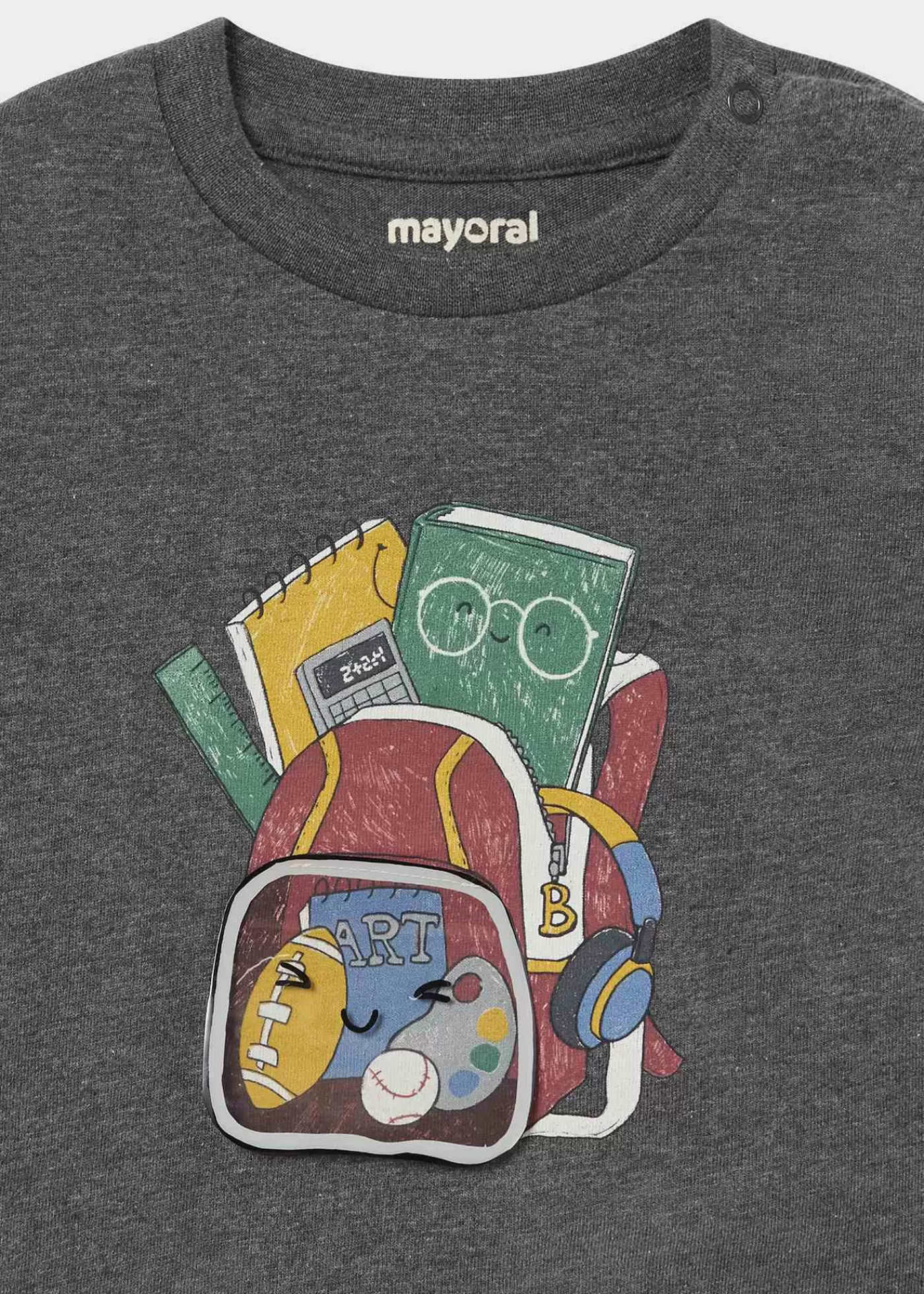 Mayoral Baby Interactive Backpack T-Shirt Pencilgreyheather Hot