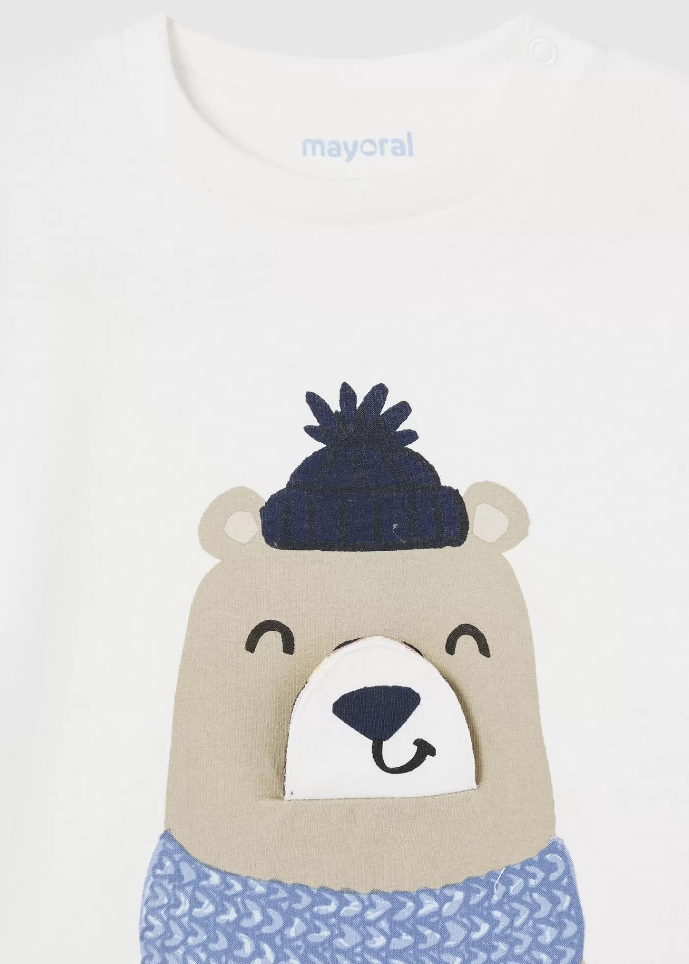 Mayoral Baby Interactive Bear T-Shirt Cream Clearance