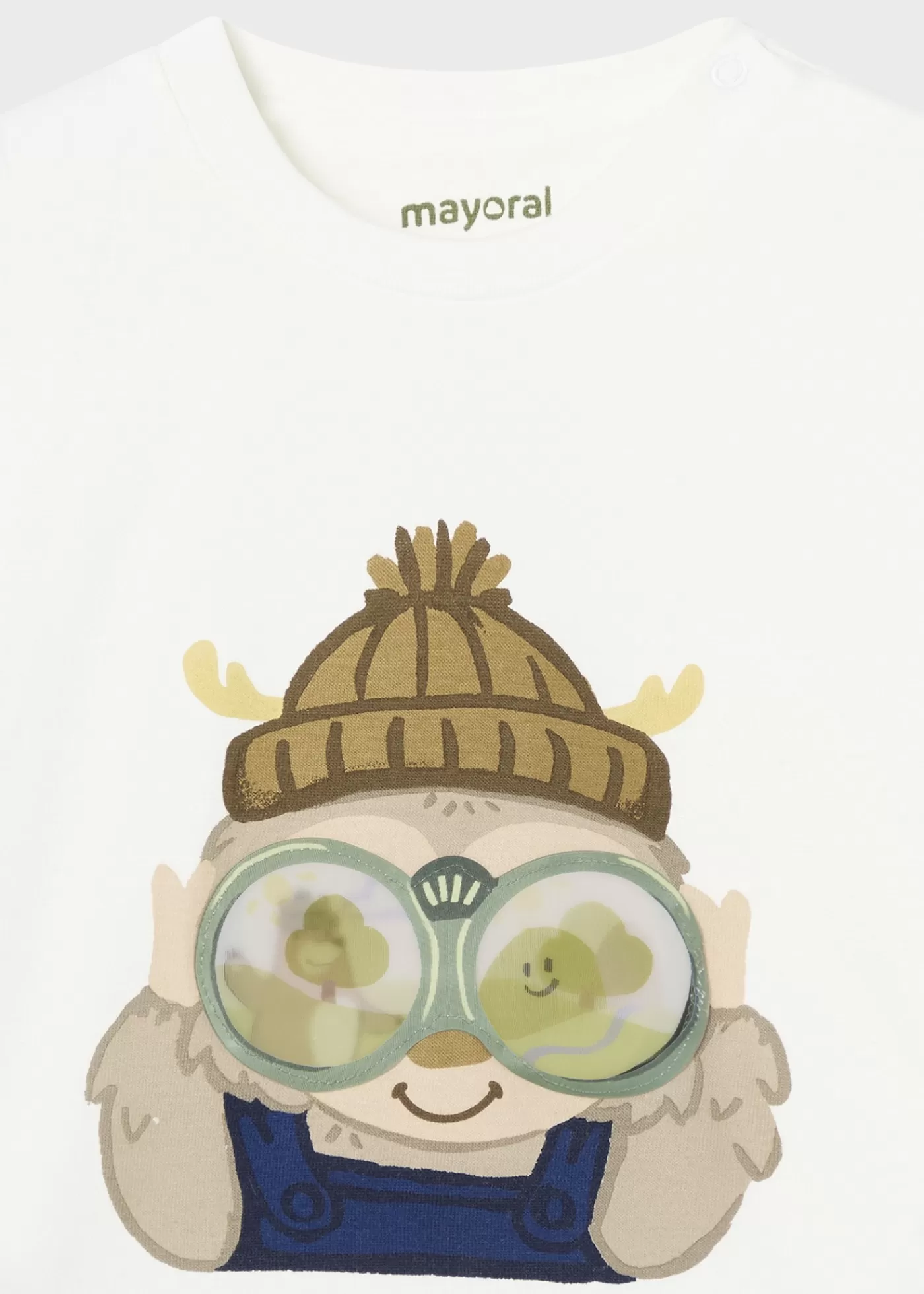 Mayoral Baby Interactive Print T-Shirt Cream Cheap