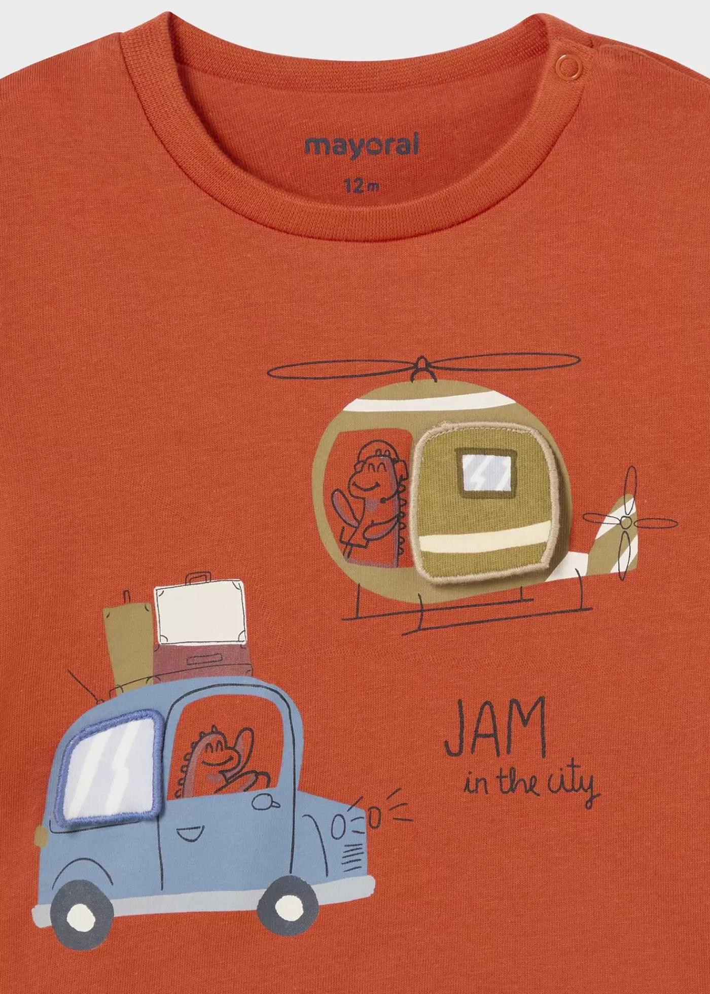 Mayoral Baby Interactive Transport T-Shirt Orange Fashion