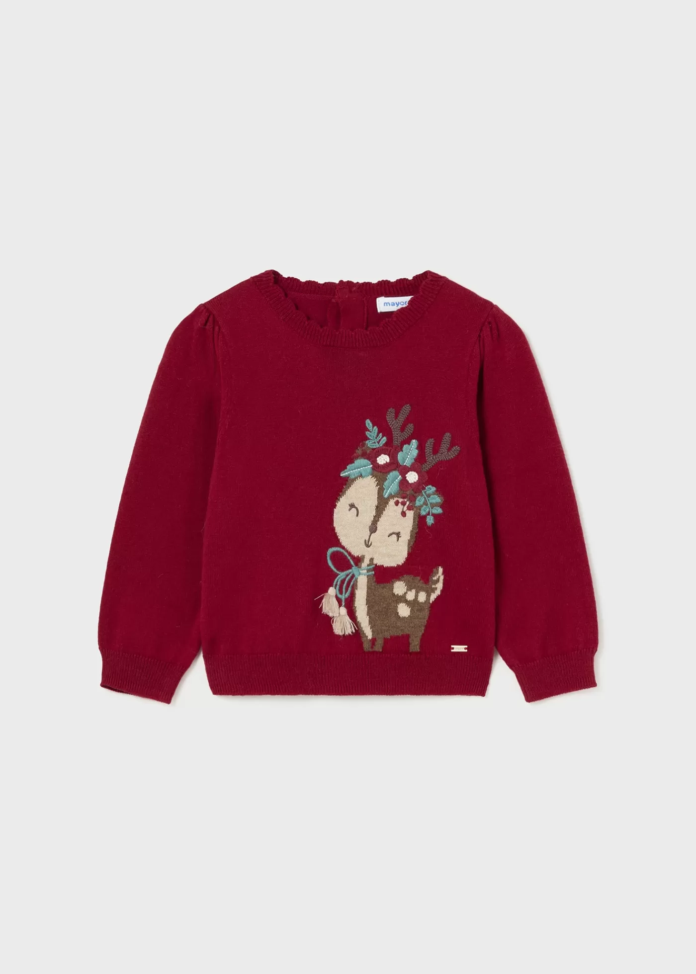 Mayoral Baby Jacquard Animal Sweater Cherry Flash Sale