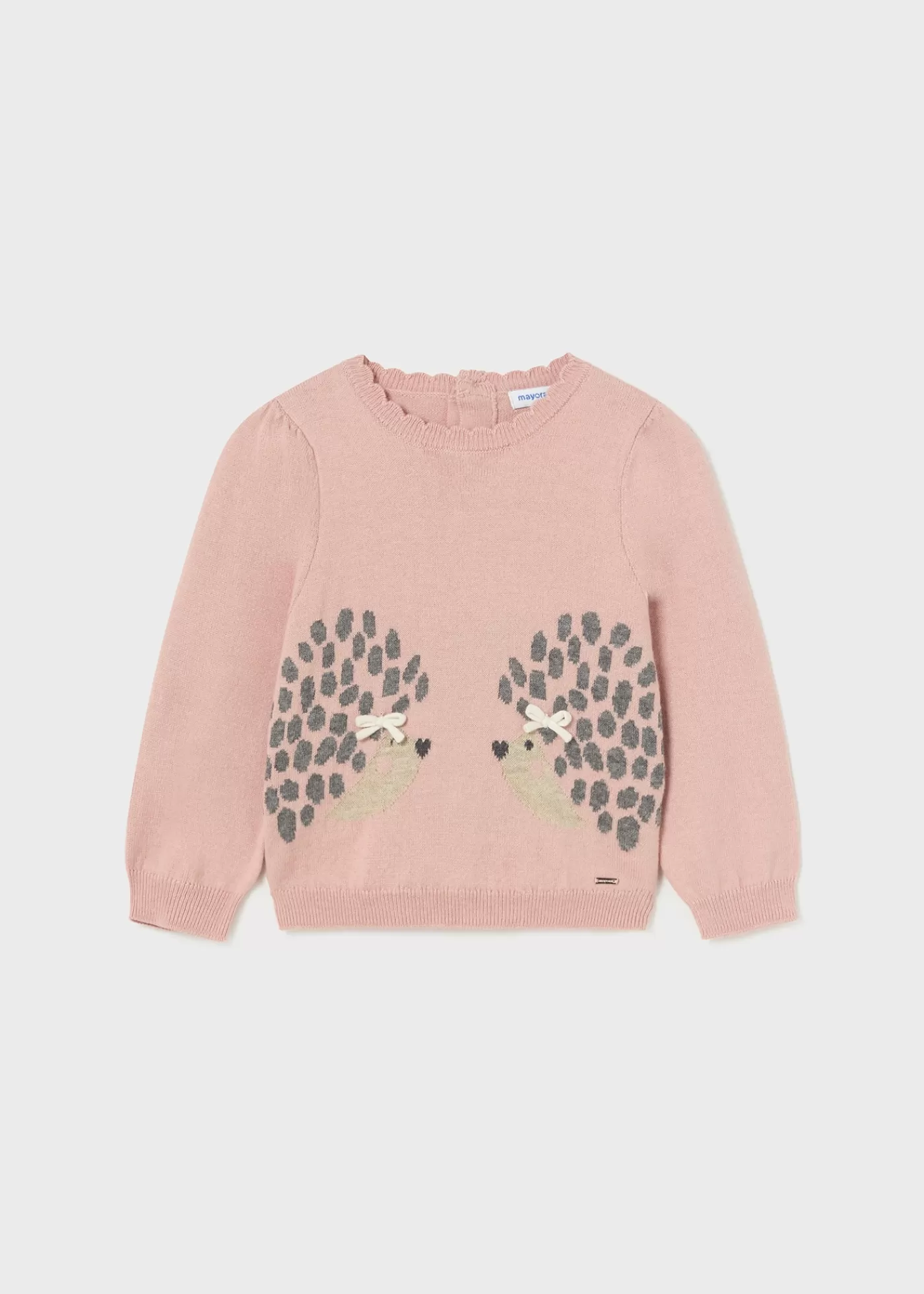 Mayoral Baby Jacquard Animal Sweater Blush Sale