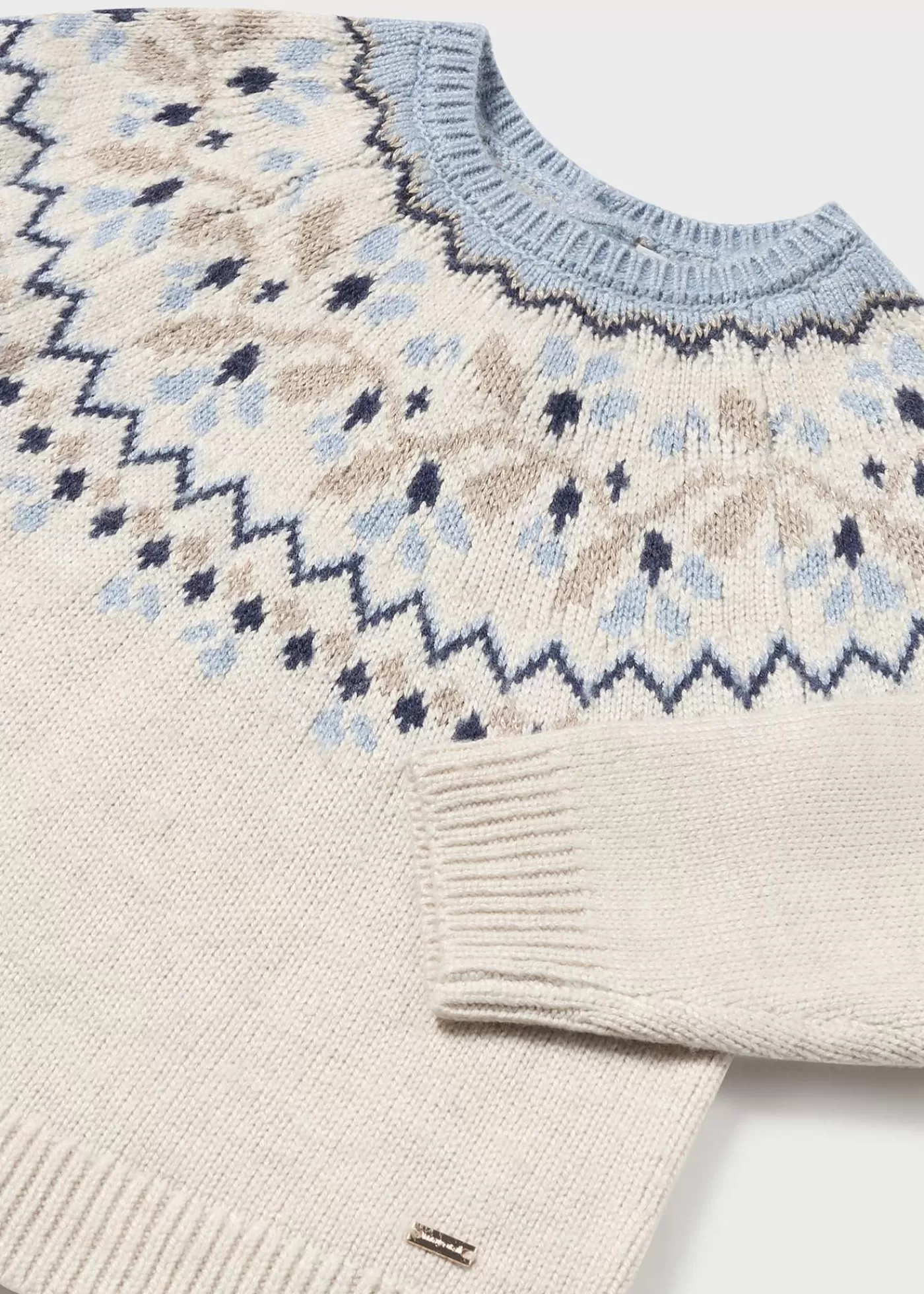 Mayoral Baby Jacquard Sweater Stone Outlet