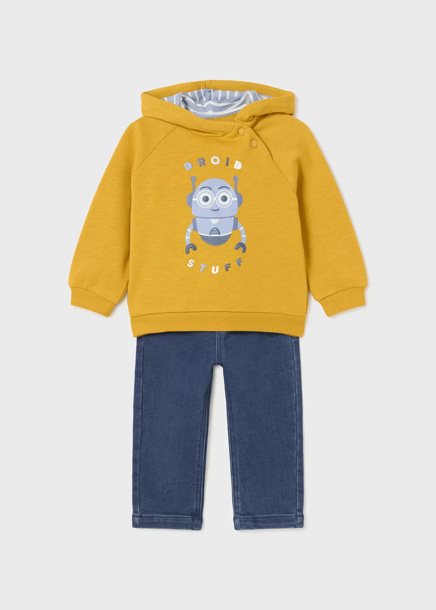 Mayoral Baby Jeans with Hoodie Set Pollen Best