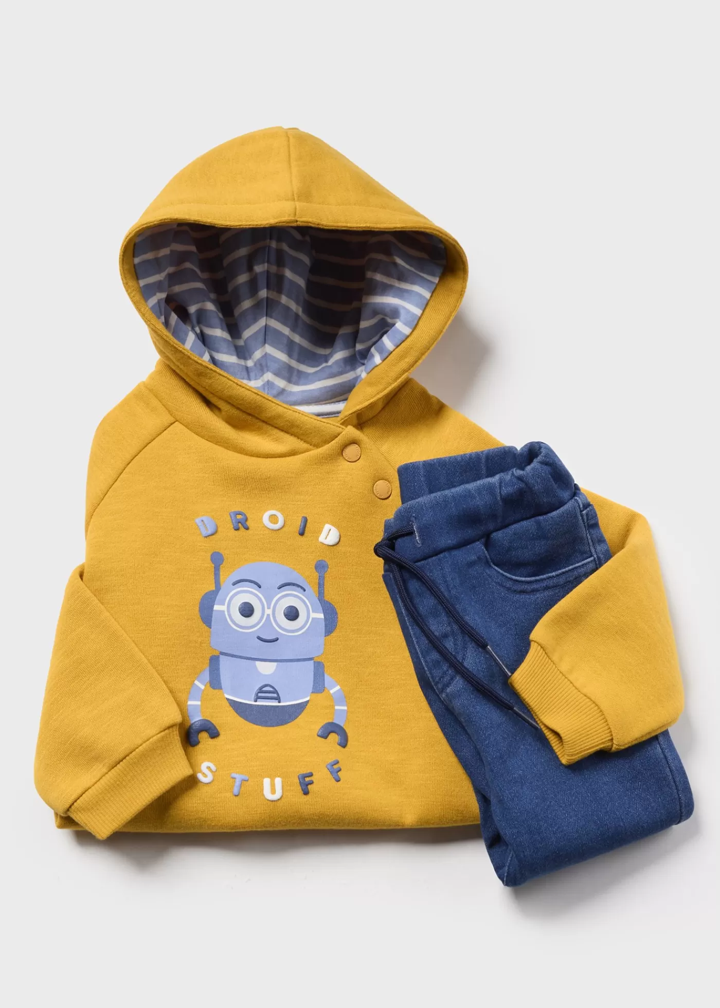 Mayoral Baby Jeans with Hoodie Set Pollen Best