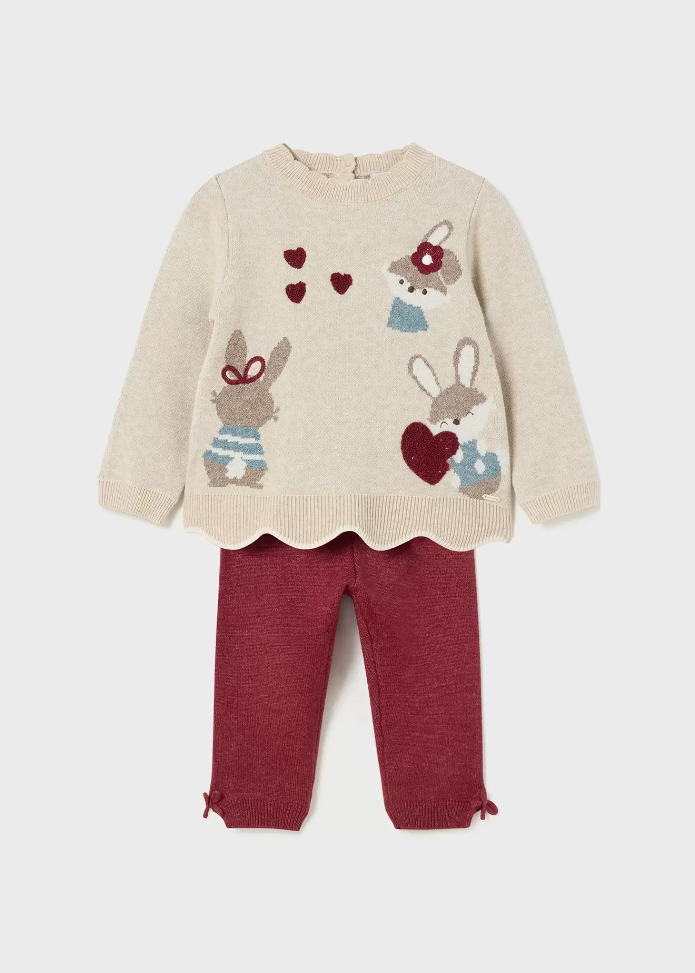 Mayoral Baby Knit Pants and Sweater Set Tomatoheather Outlet