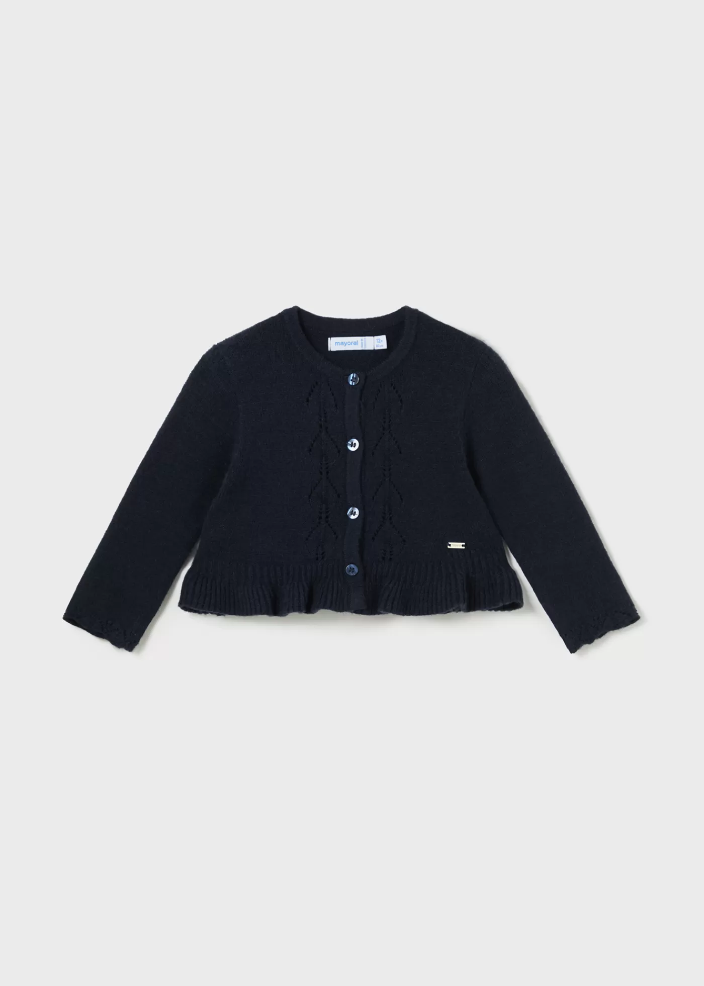 Mayoral Baby Knit Ruffled Cardigan Night Flash Sale