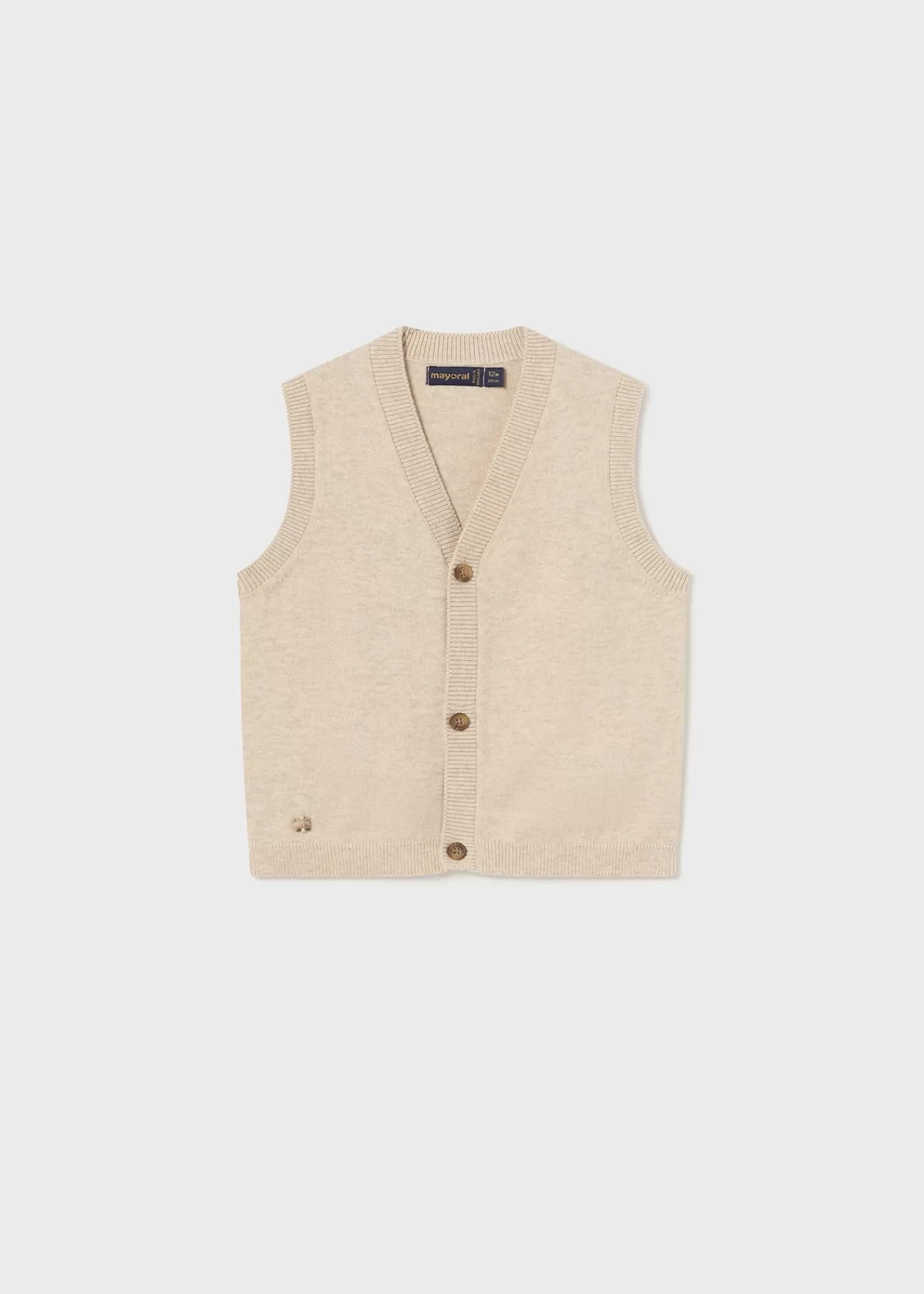 Mayoral Baby Knit Vest Beige Discount