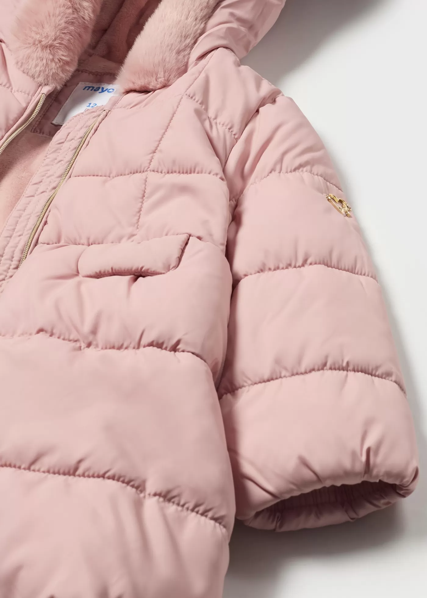 Mayoral Baby Long Coat Blush Flash Sale