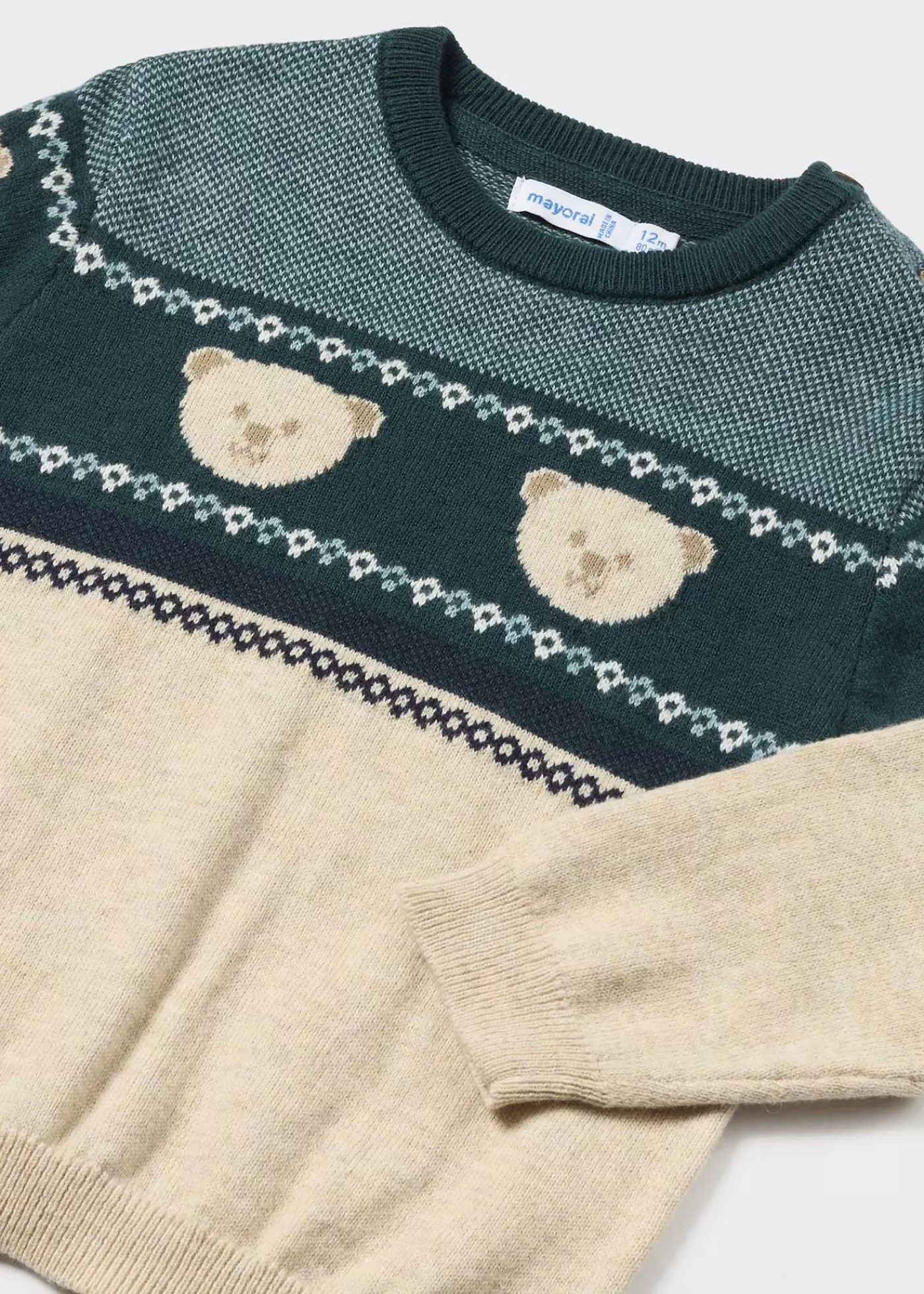 Mayoral Baby Patterned Sweater Jade Clearance