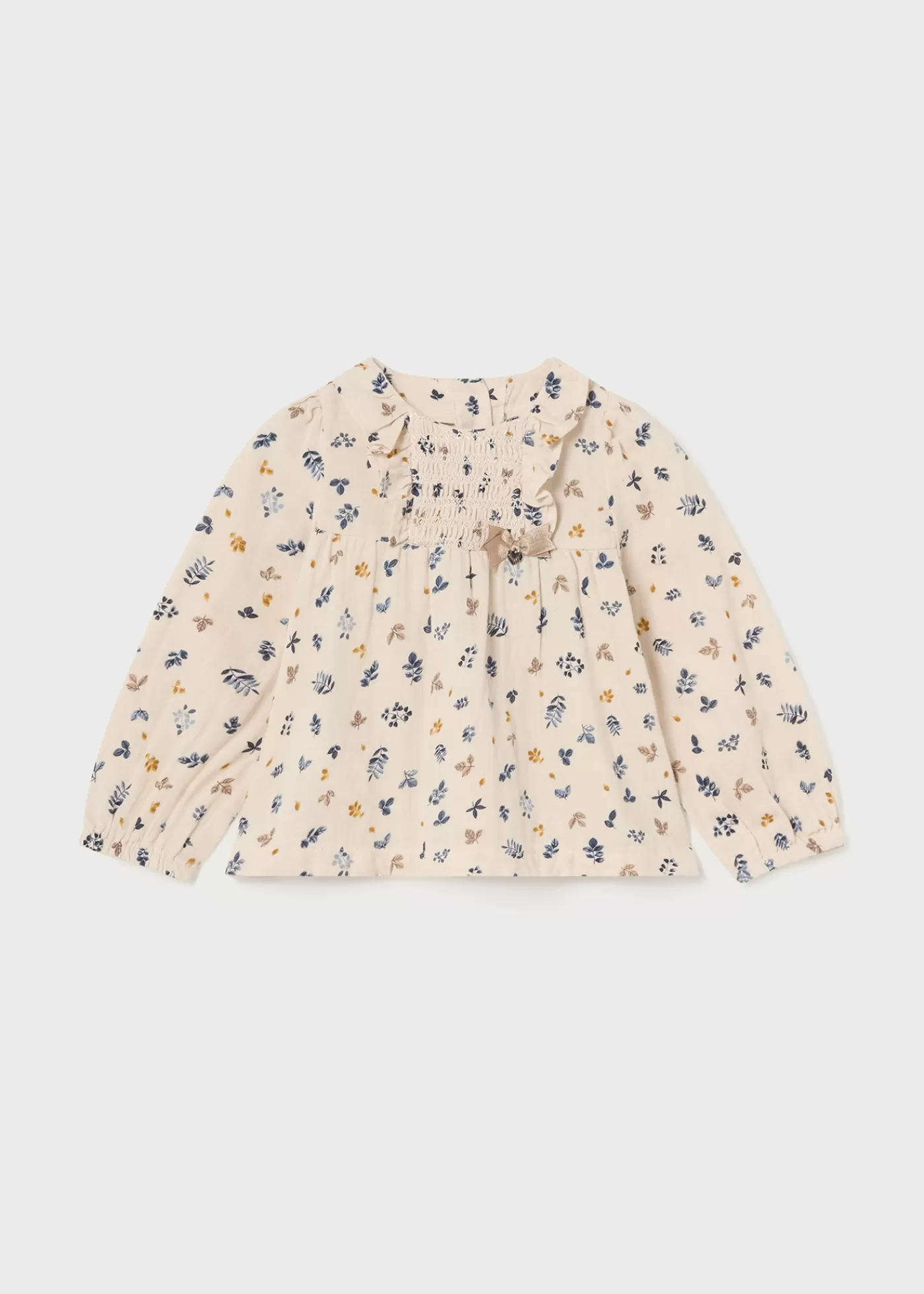 Mayoral Baby Print Chiffon Blouse Chickpea Sale