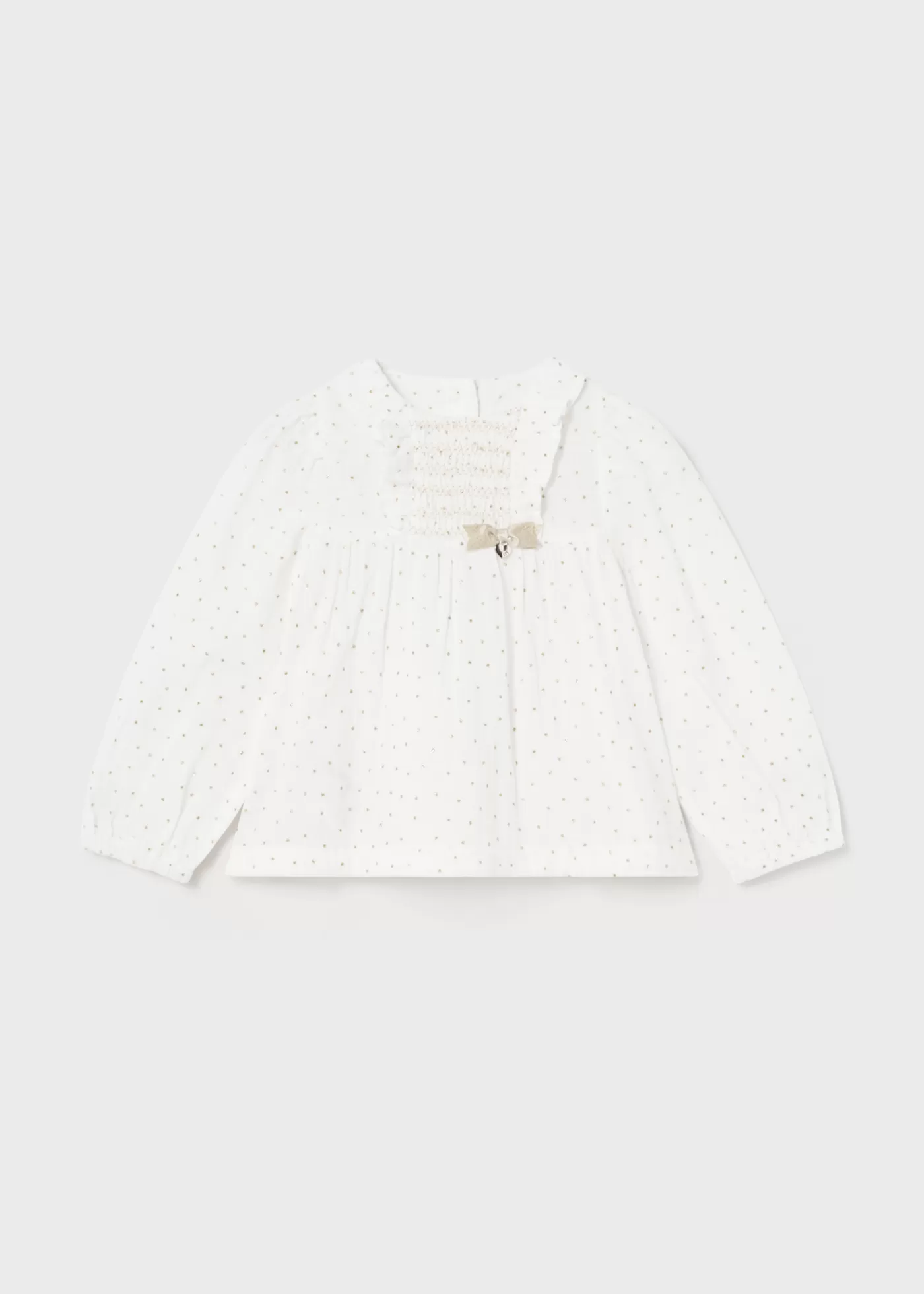 Mayoral Baby Print Chiffon Blouse Offwhite-Champagne Shop