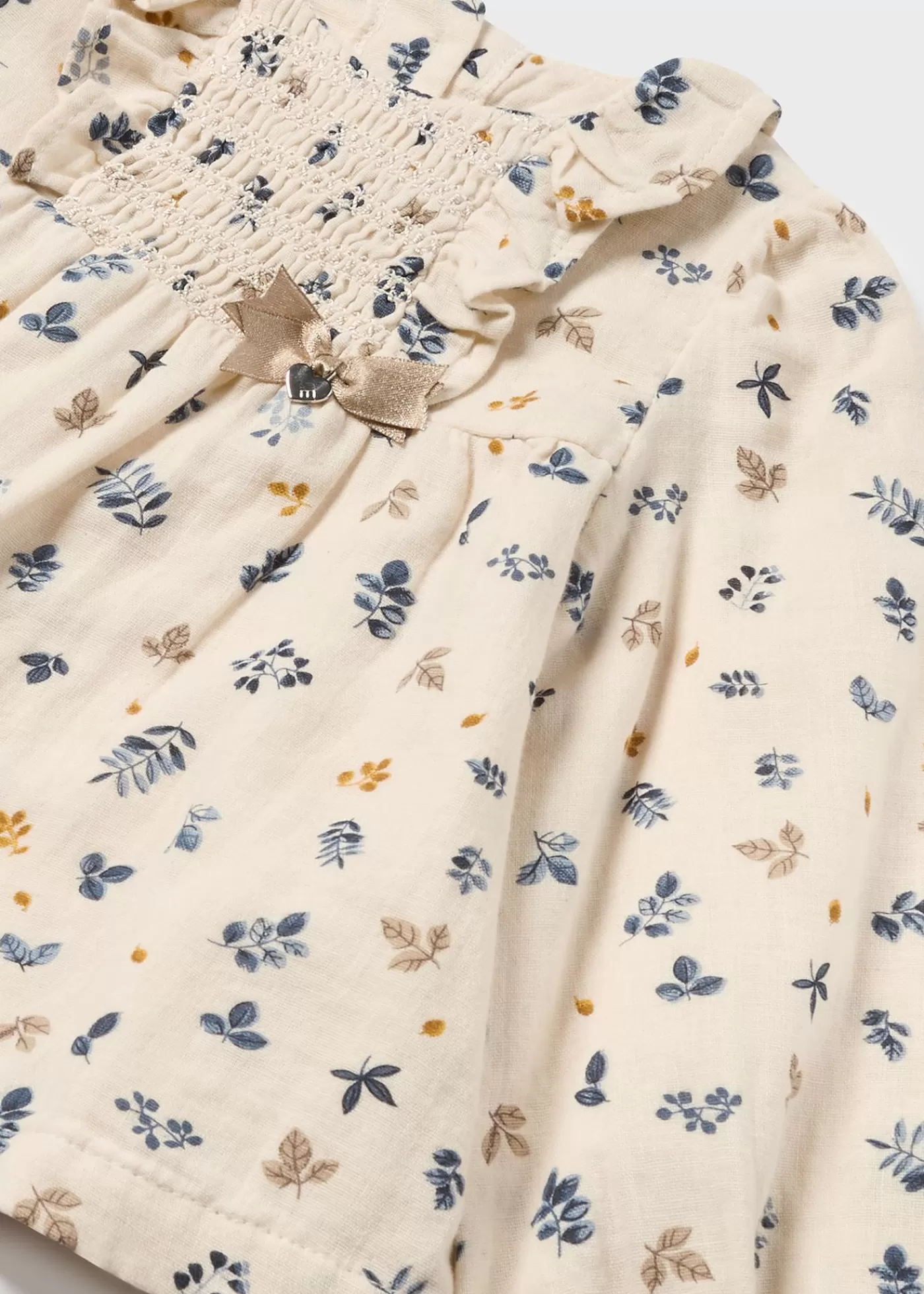 Mayoral Baby Print Chiffon Blouse Chickpea Sale