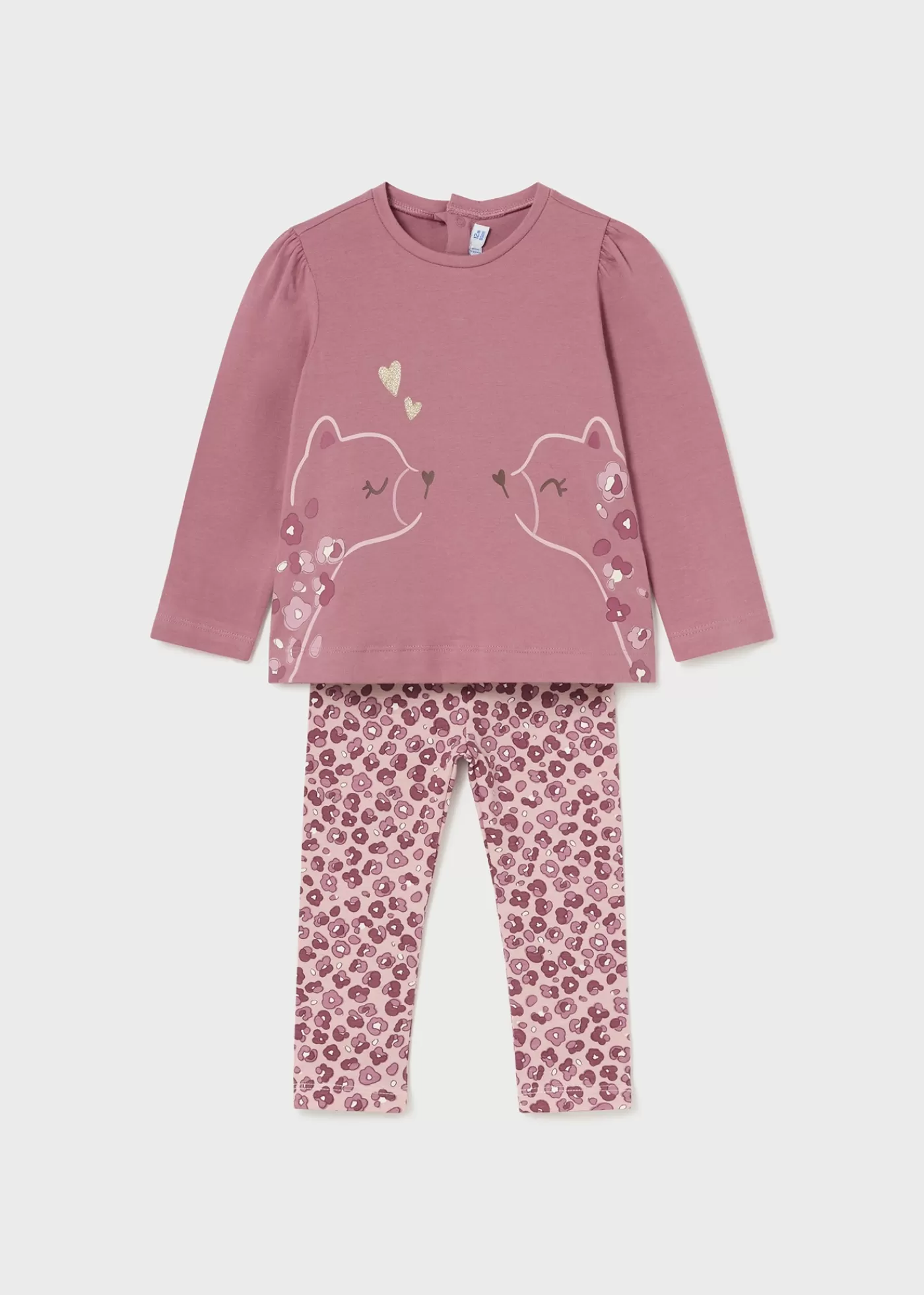 Mayoral Baby Print Leggings and T-Shirt Set Blush Shop