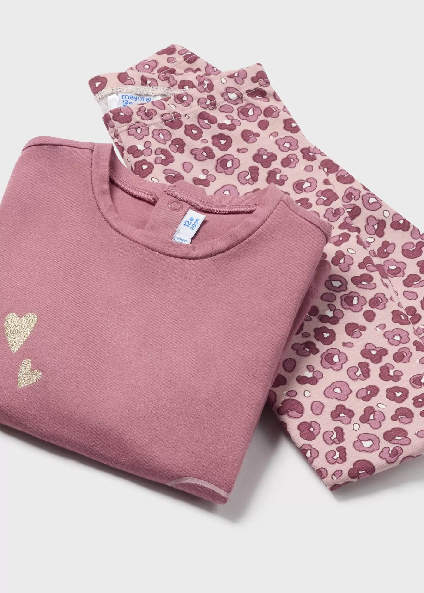 Mayoral Baby Print Leggings and T-Shirt Set Blush Shop