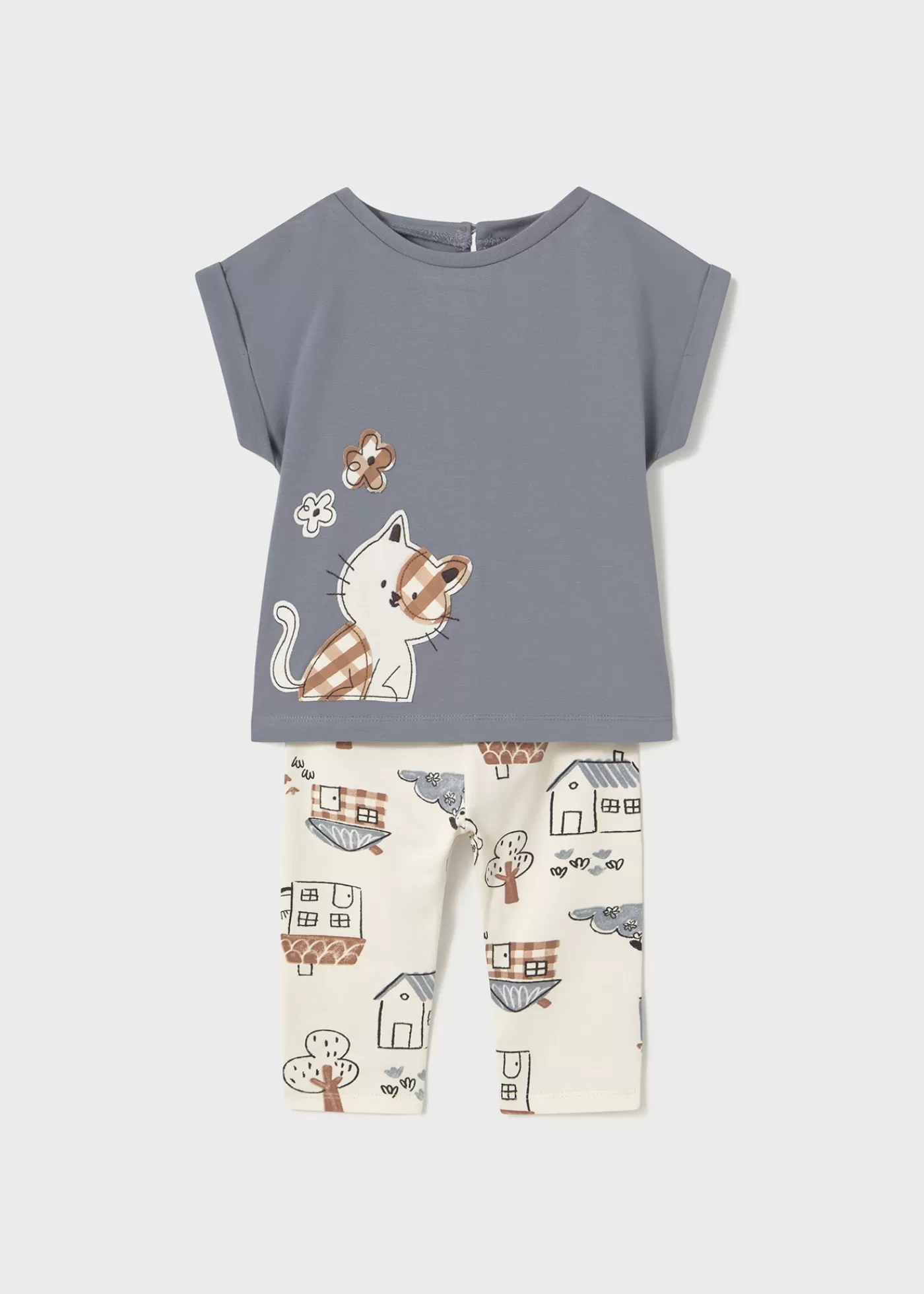 Mayoral Baby Printed Leggings and T-Shirt Set Regaliz Cheap