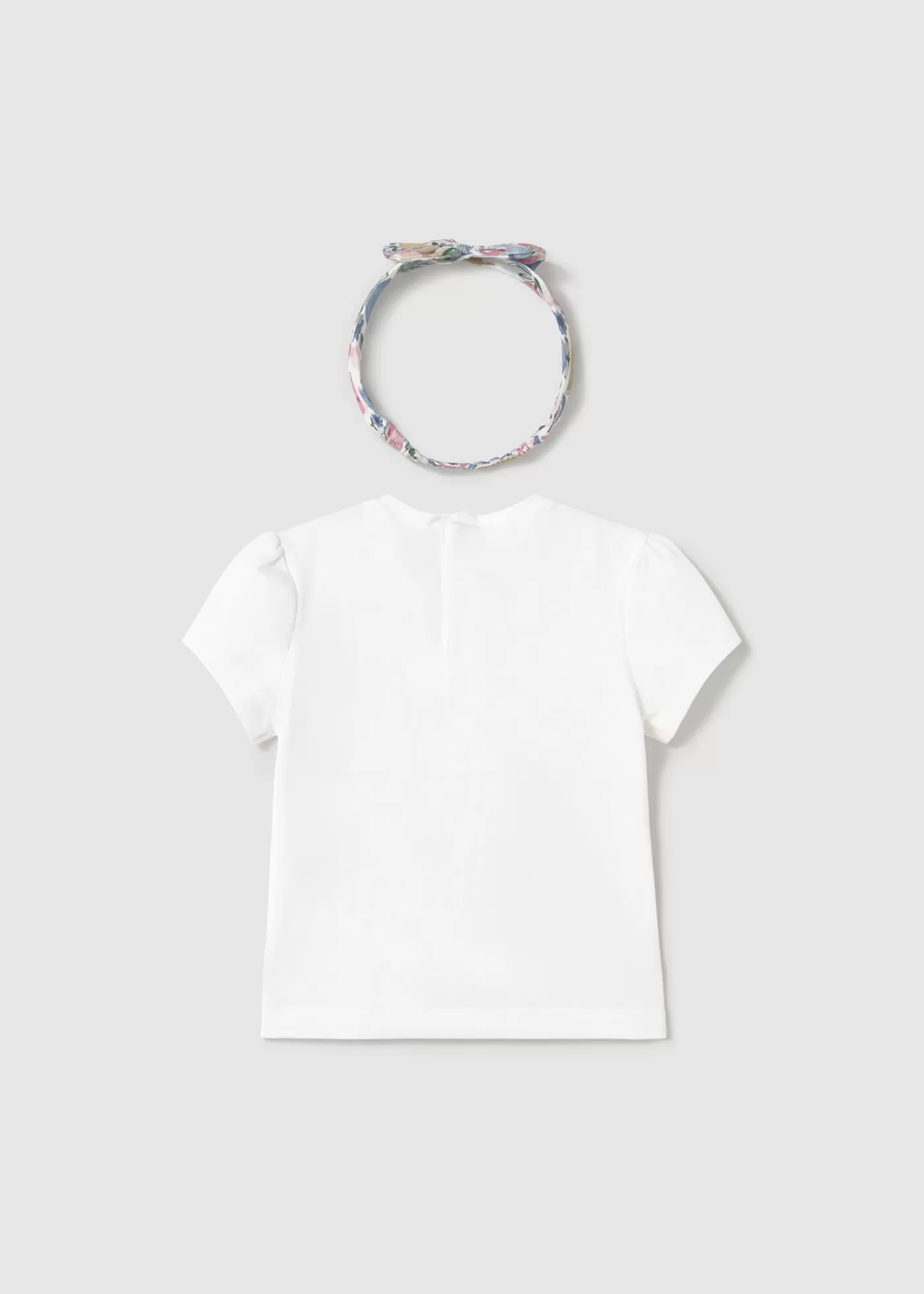 Mayoral Baby Printed T-Shirt with Headband White New