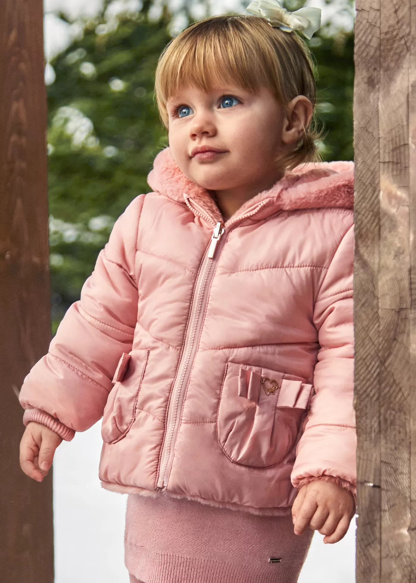 Mayoral Baby Reversible Jacket Blush Clearance