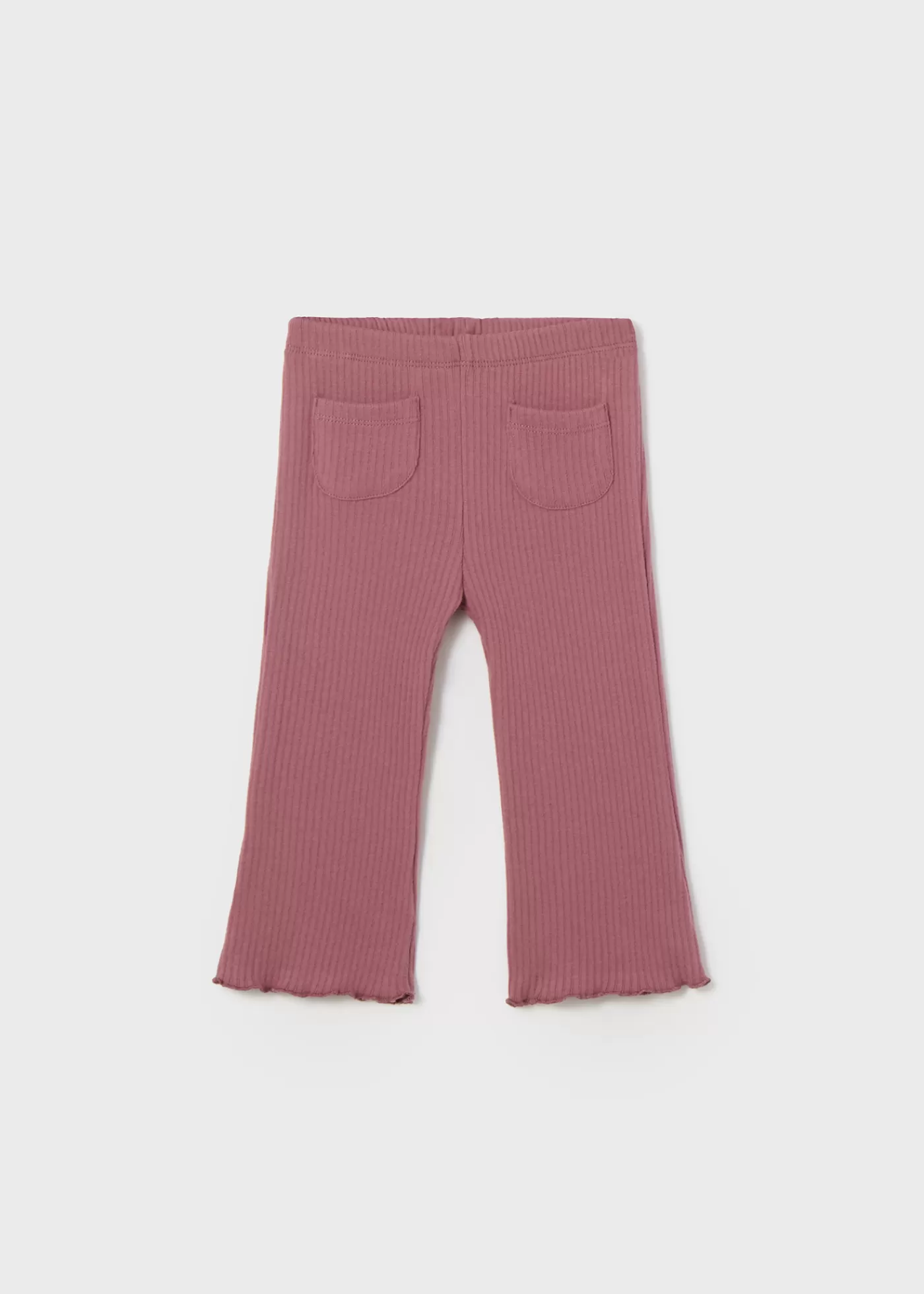 Mayoral Baby Ribbed Flared Leggings Blush Hot