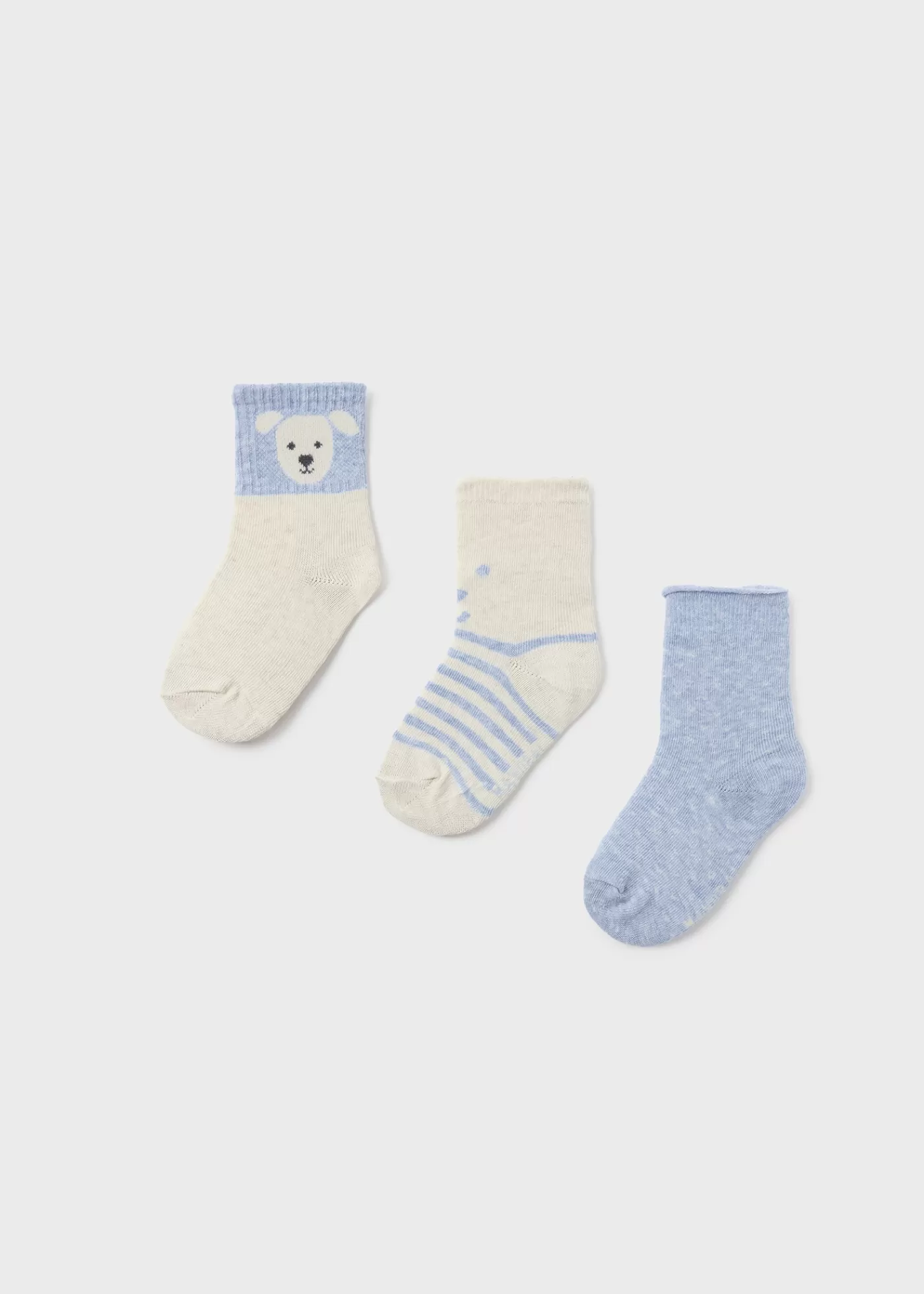 Mayoral Baby Set of 3 Puppy Socks Lightblue Flash Sale