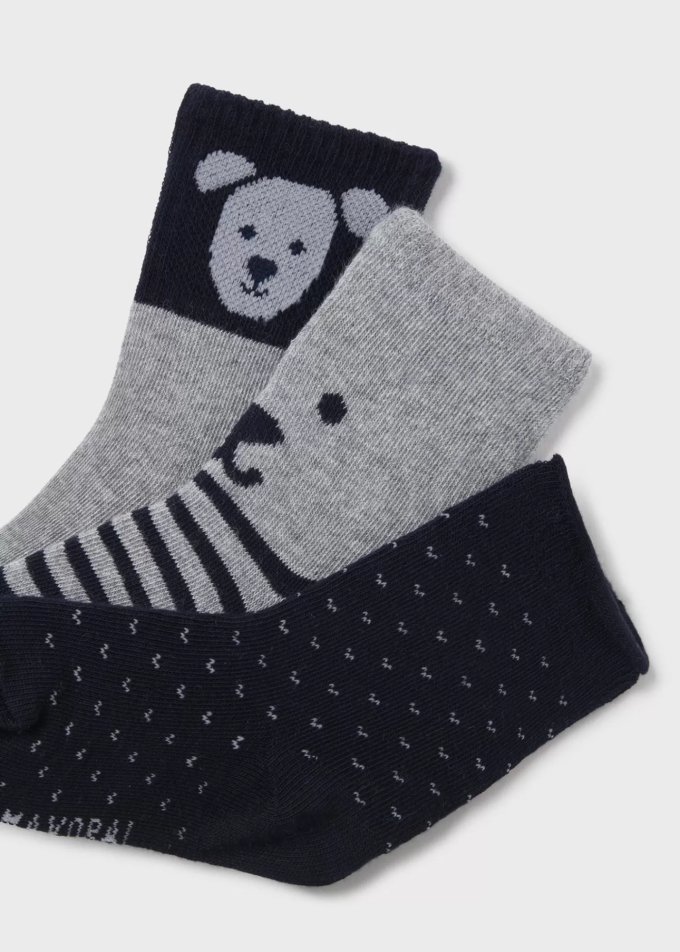 Mayoral Baby Set of 3 Puppy Socks Navyblue Sale