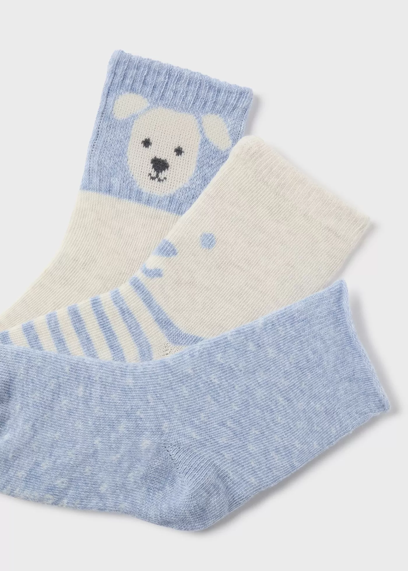 Mayoral Baby Set of 3 Puppy Socks Lightblue Flash Sale