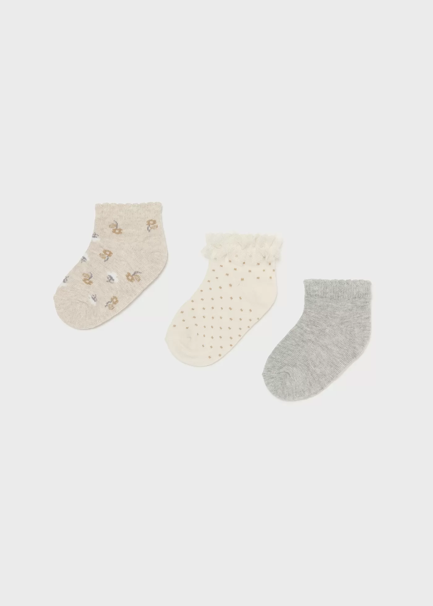 Mayoral Baby Set of 3 Socks Steel Sale